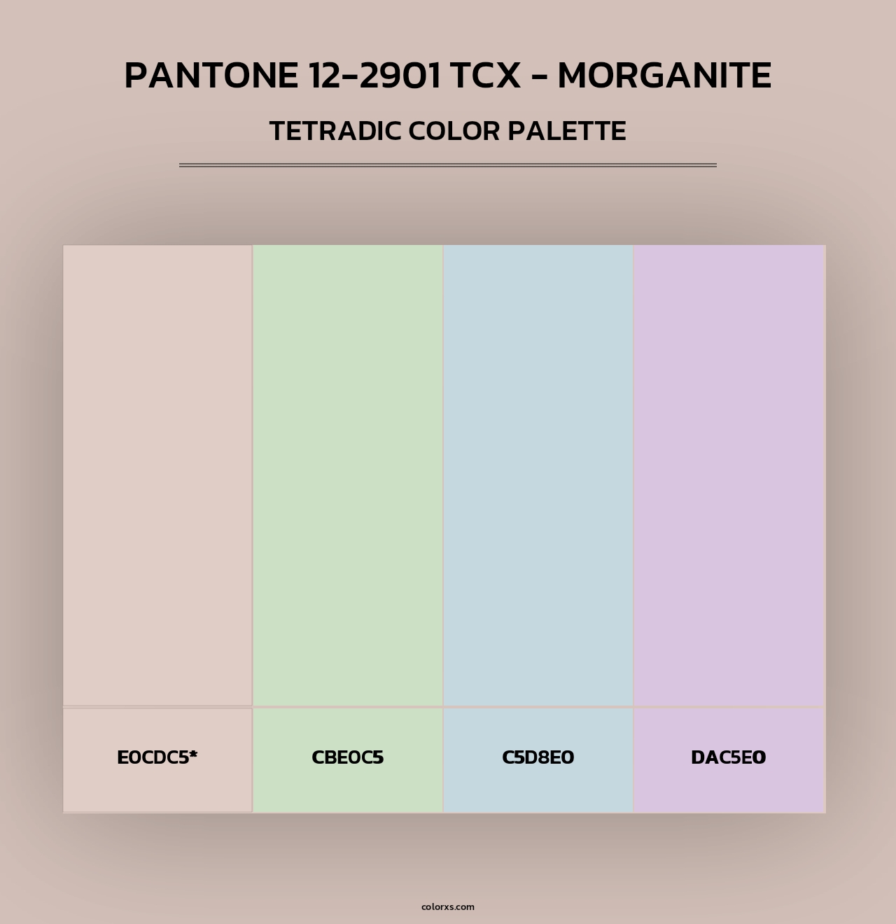 PANTONE 12-2901 TCX - Morganite - Tetradic Color Palette