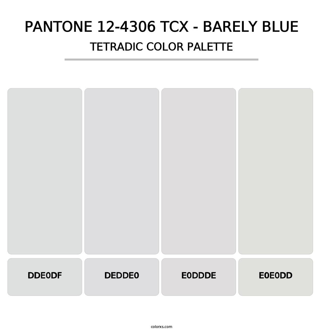 PANTONE 12-4306 TCX - Barely Blue - Tetradic Color Palette