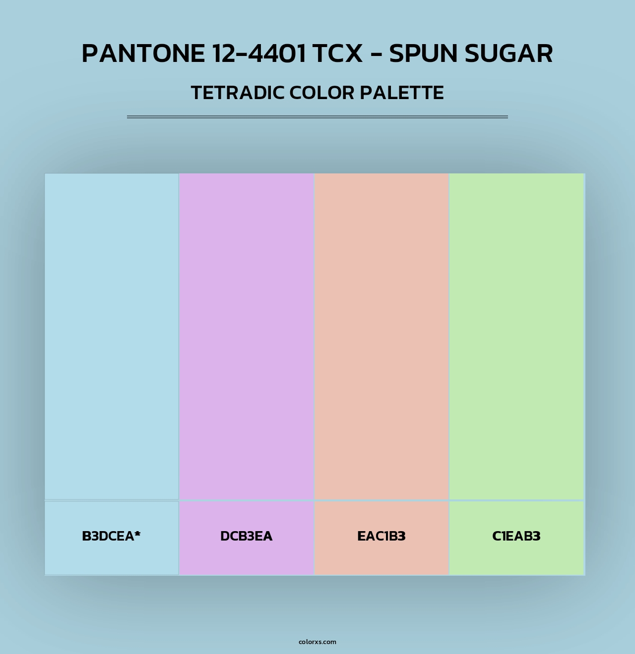 PANTONE 12-4401 TCX - Spun Sugar - Tetradic Color Palette