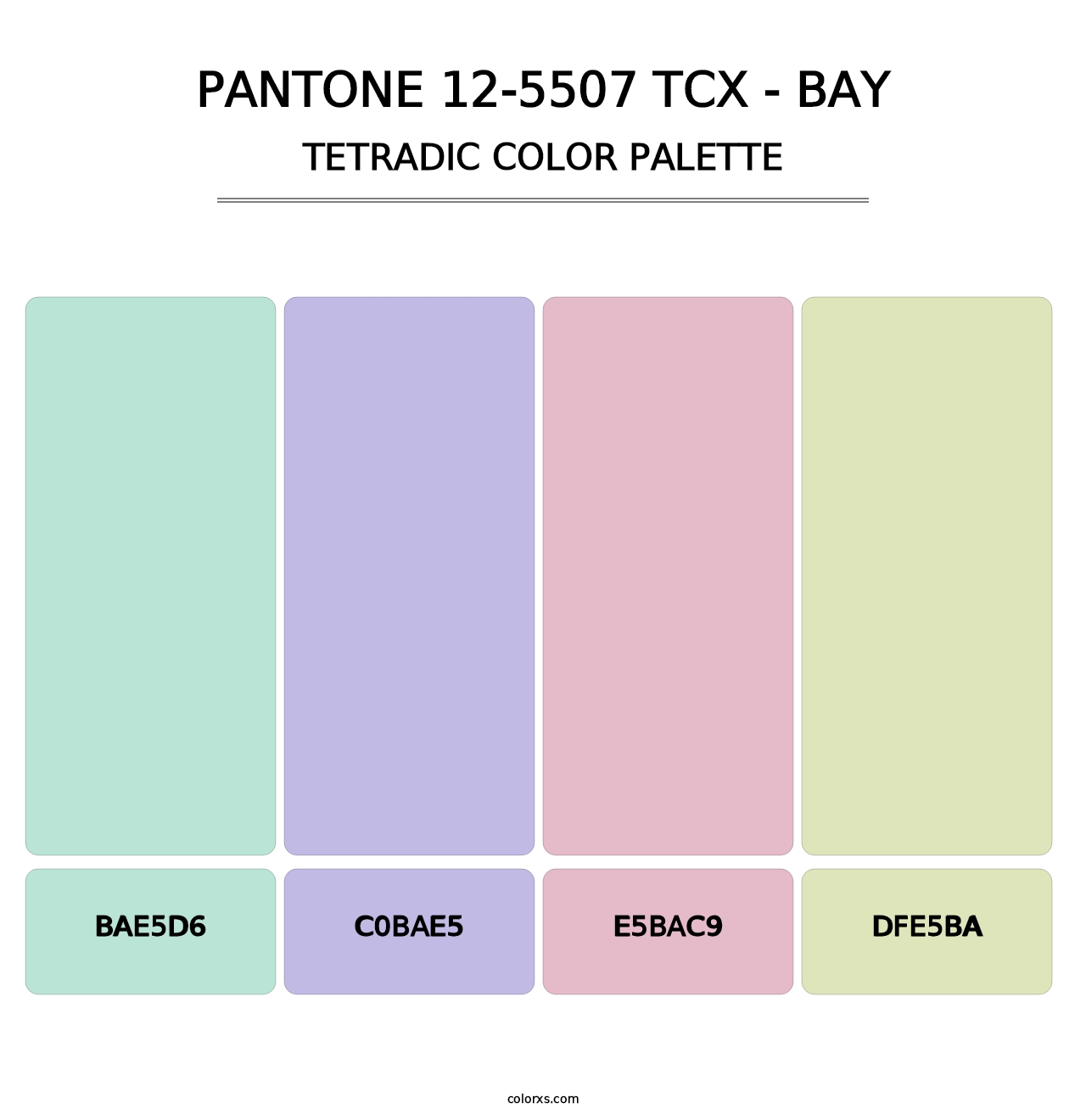 PANTONE 12-5507 TCX - Bay - Tetradic Color Palette