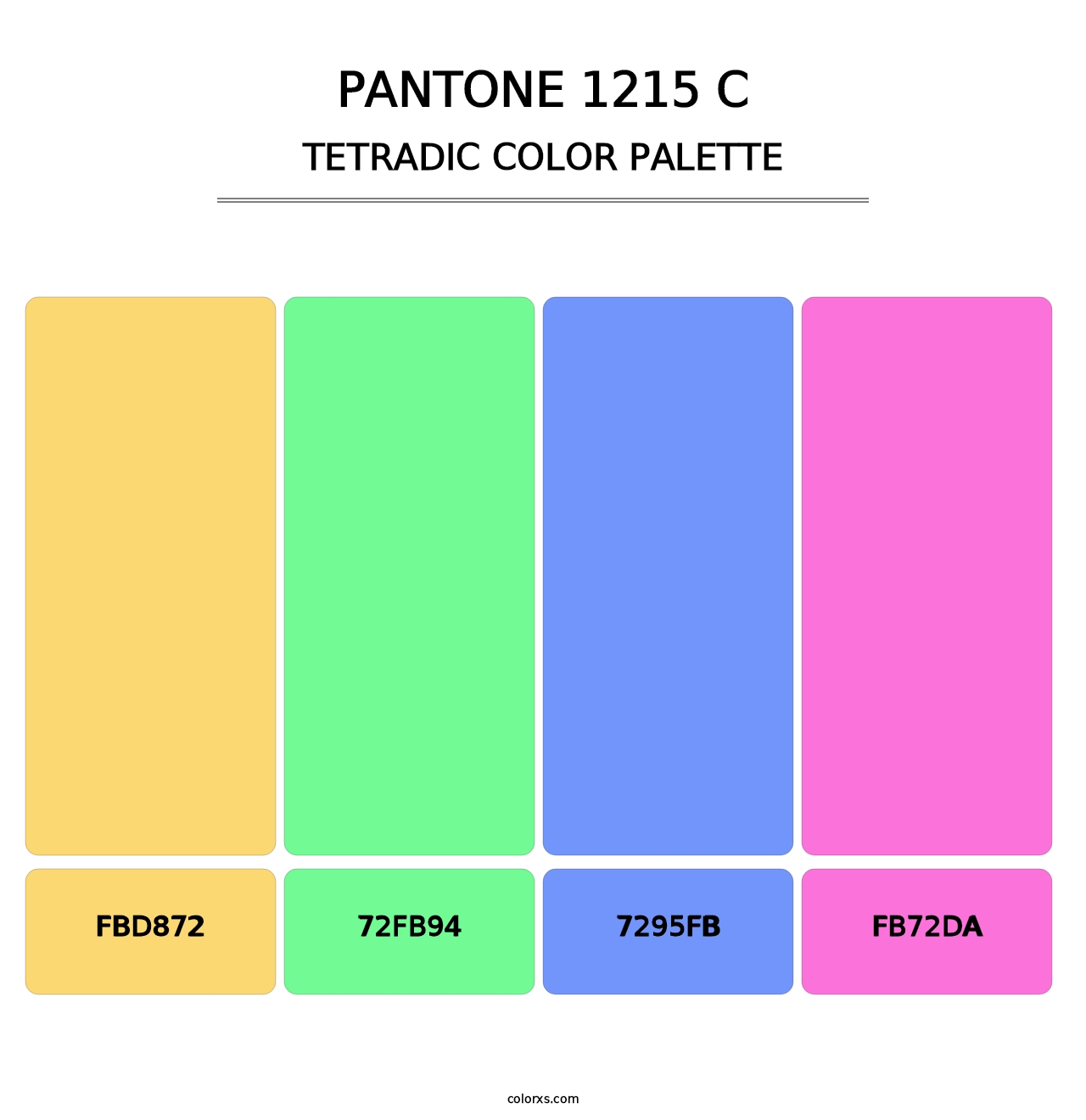 PANTONE 1215 C - Tetradic Color Palette