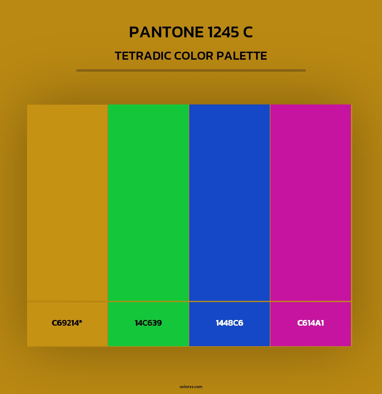 PANTONE 1245 C - Tetradic Color Palette