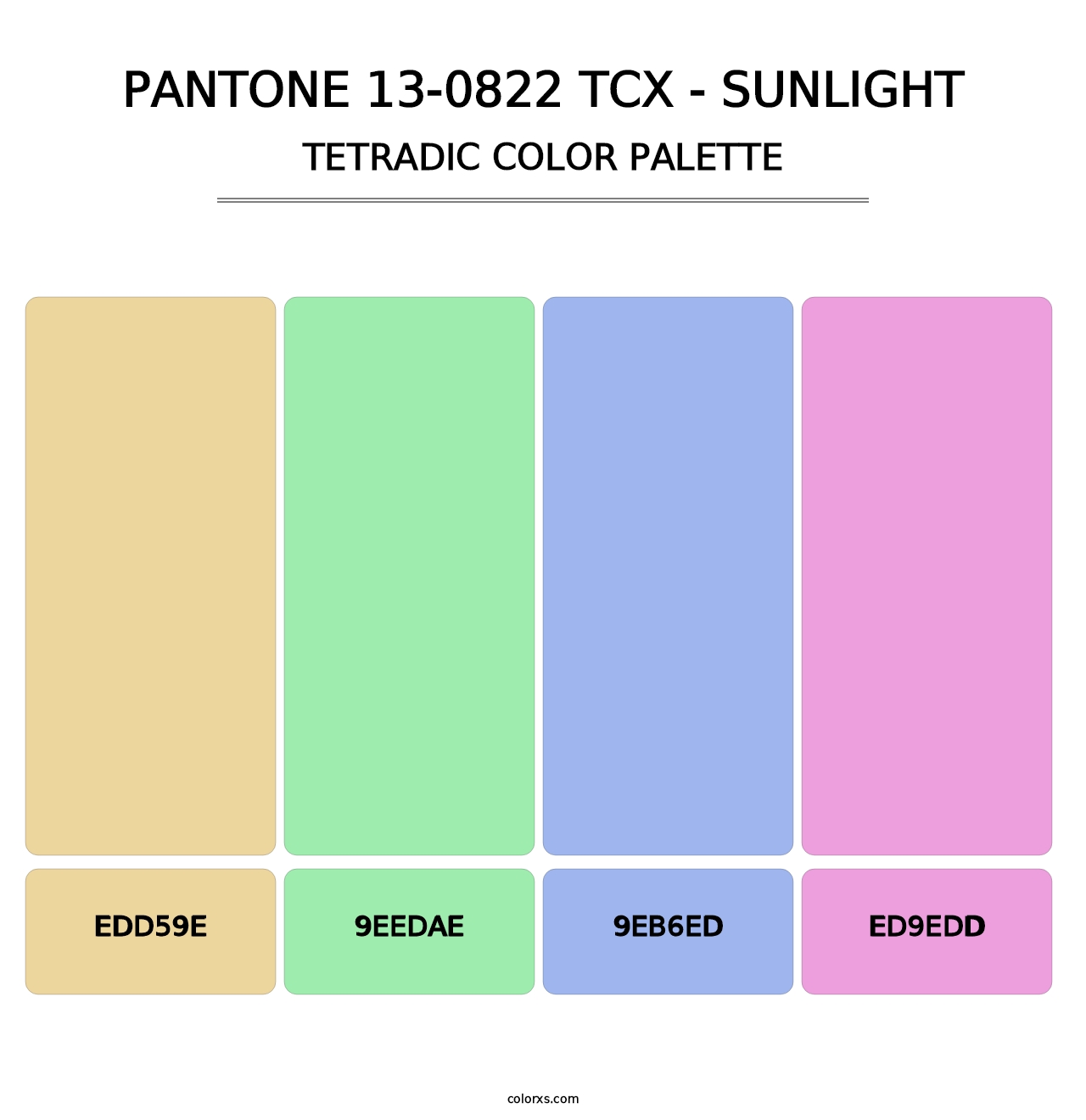 PANTONE 13-0822 TCX - Sunlight - Tetradic Color Palette