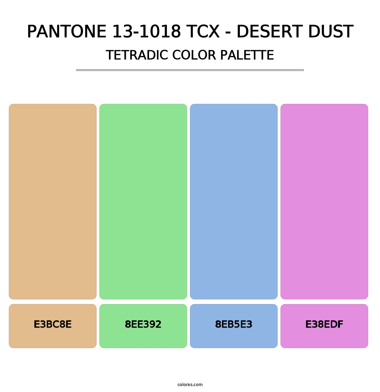 PANTONE 13-1018 TCX - Desert Dust - Tetradic Color Palette
