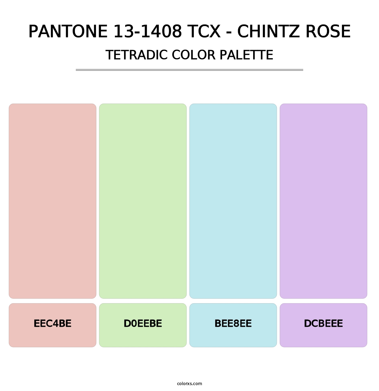 PANTONE 13-1408 TCX - Chintz Rose - Tetradic Color Palette