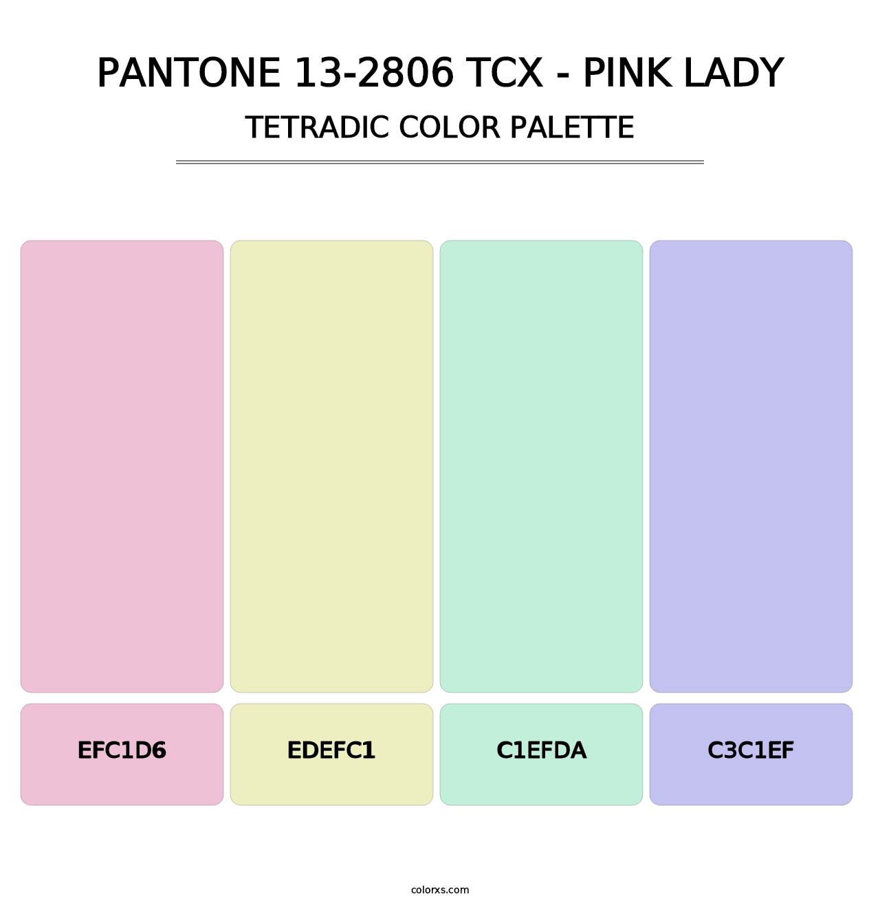 PANTONE 13-2806 TCX - Pink Lady - Tetradic Color Palette