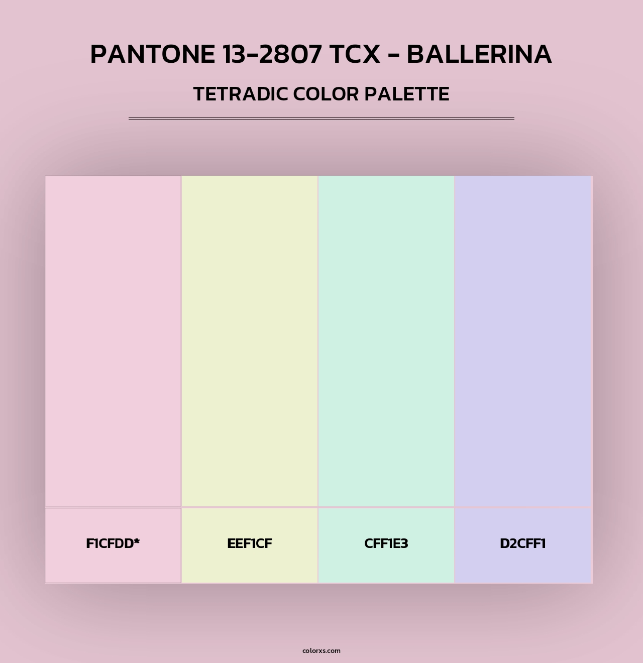 PANTONE 13-2807 TCX - Ballerina - Tetradic Color Palette