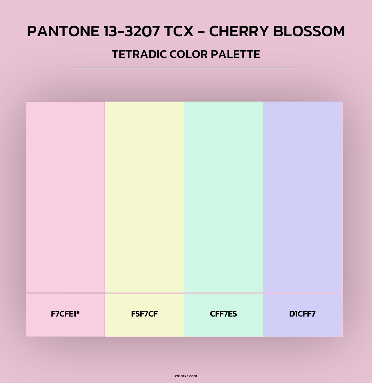 PANTONE 13-3207 TCX - Cherry Blossom - Tetradic Color Palette
