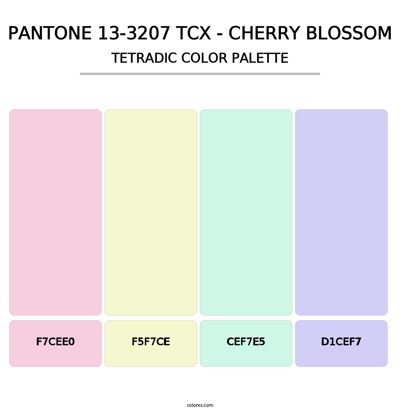 PANTONE 13-3207 TCX - Cherry Blossom - Tetradic Color Palette