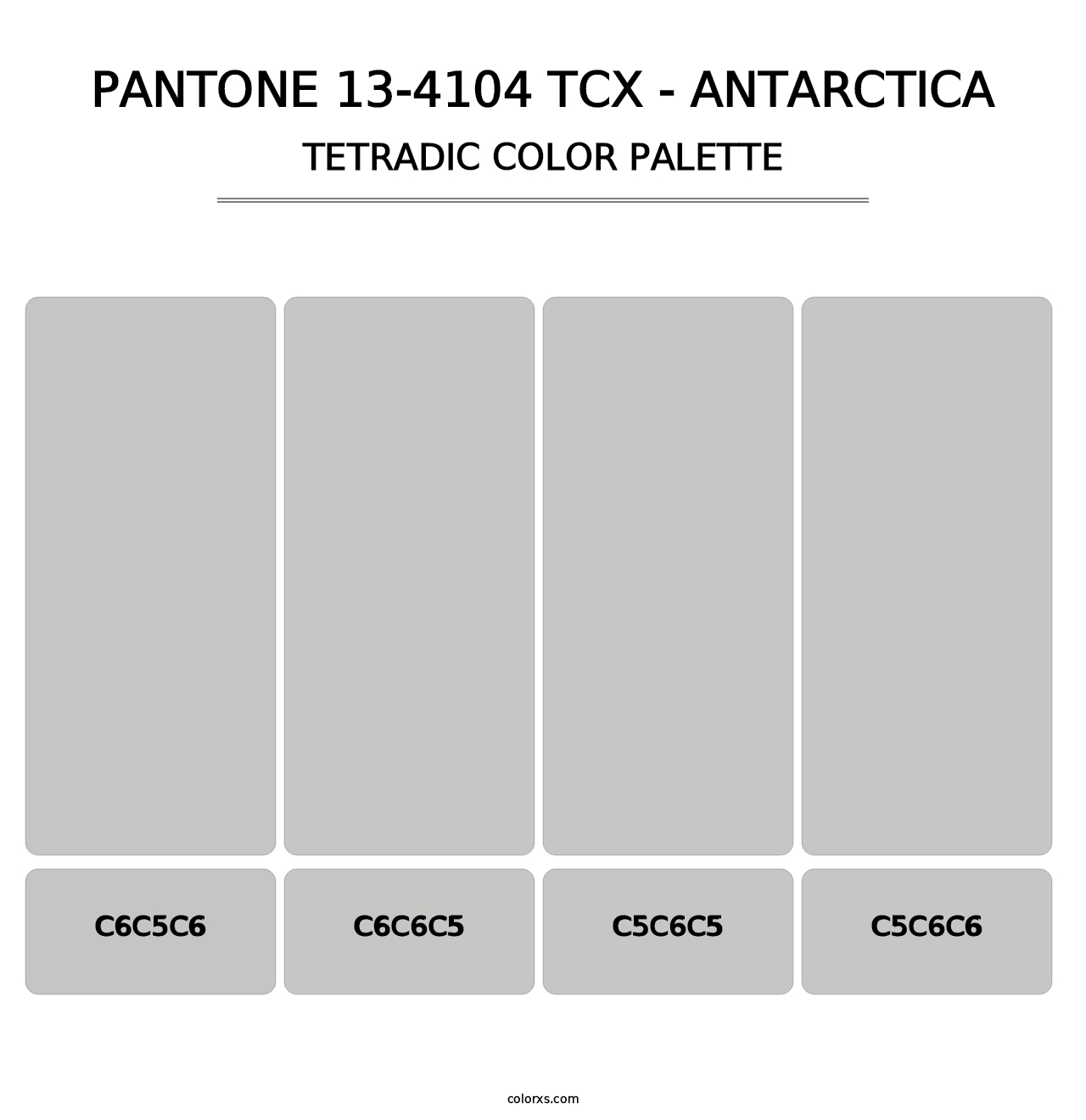 PANTONE 13-4104 TCX - Antarctica - Tetradic Color Palette