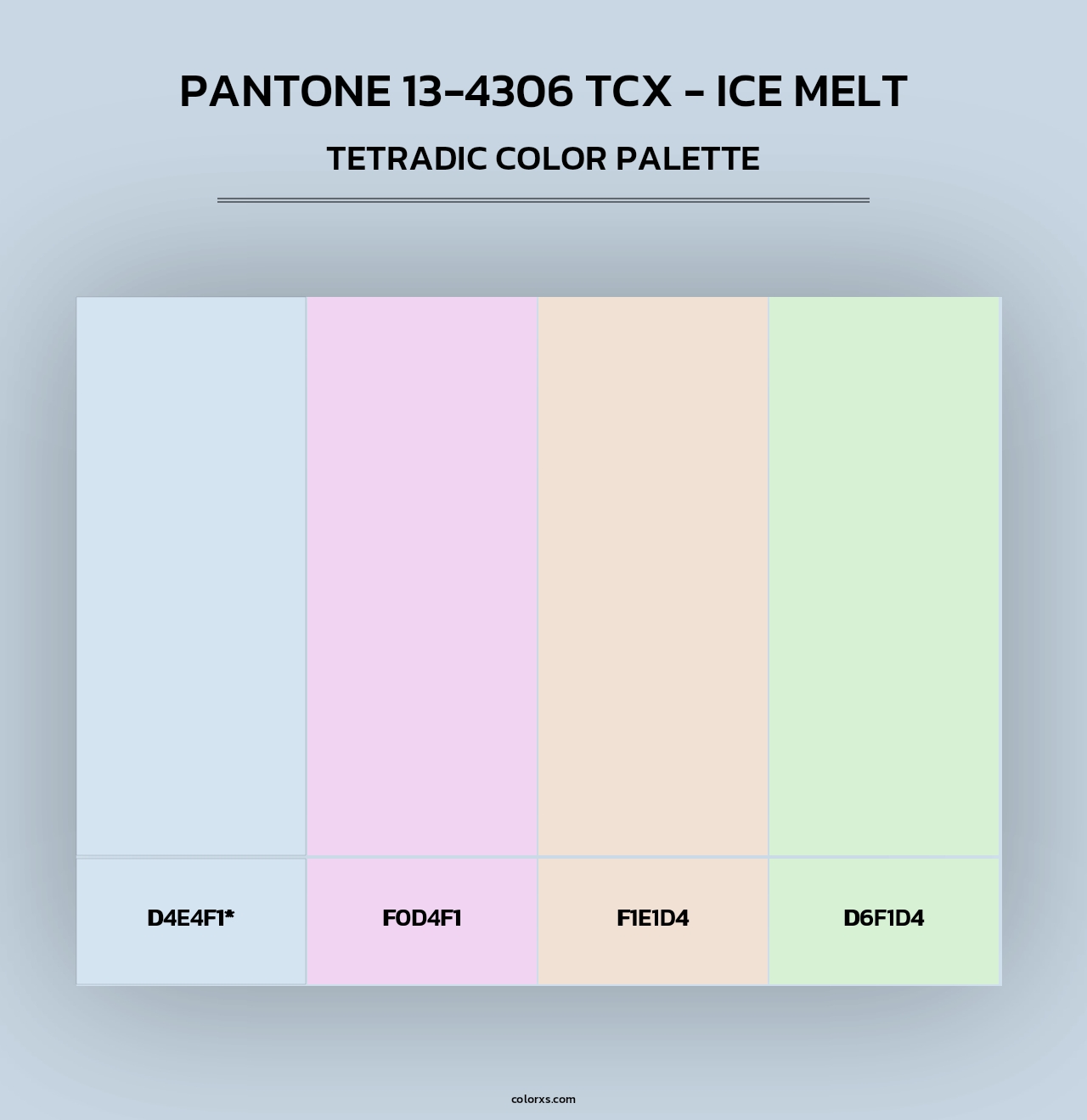 PANTONE 13-4306 TCX - Ice Melt - Tetradic Color Palette