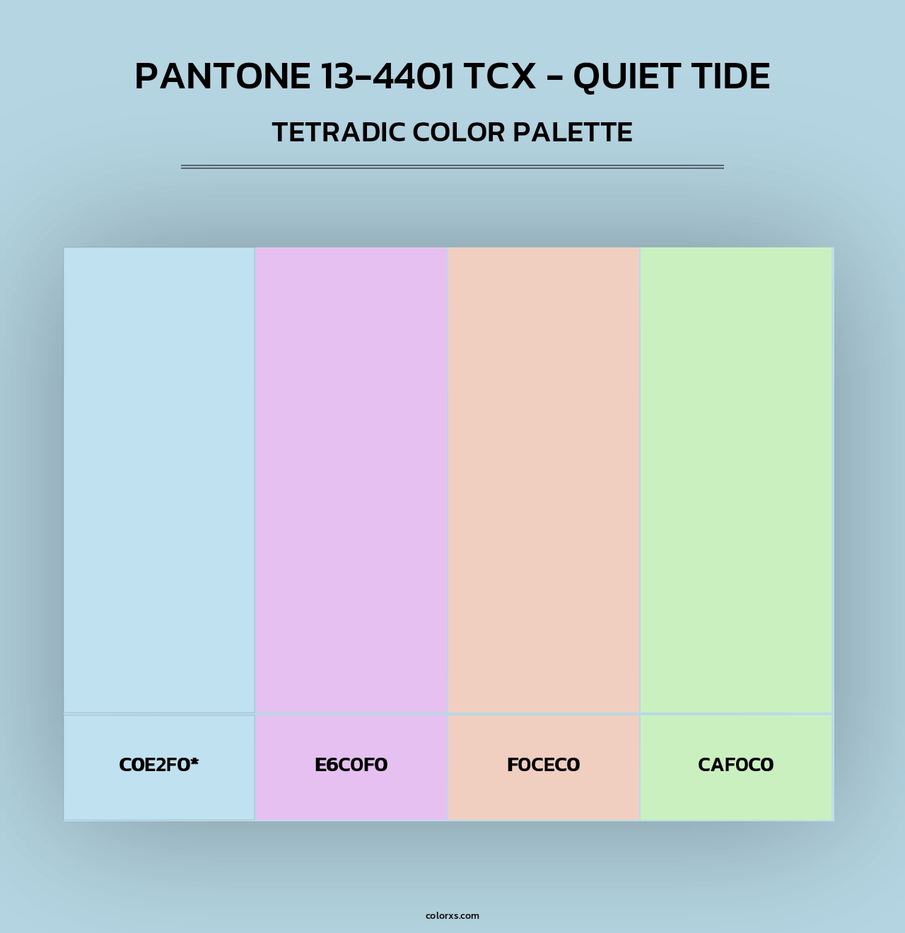 PANTONE 13-4401 TCX - Quiet Tide - Tetradic Color Palette