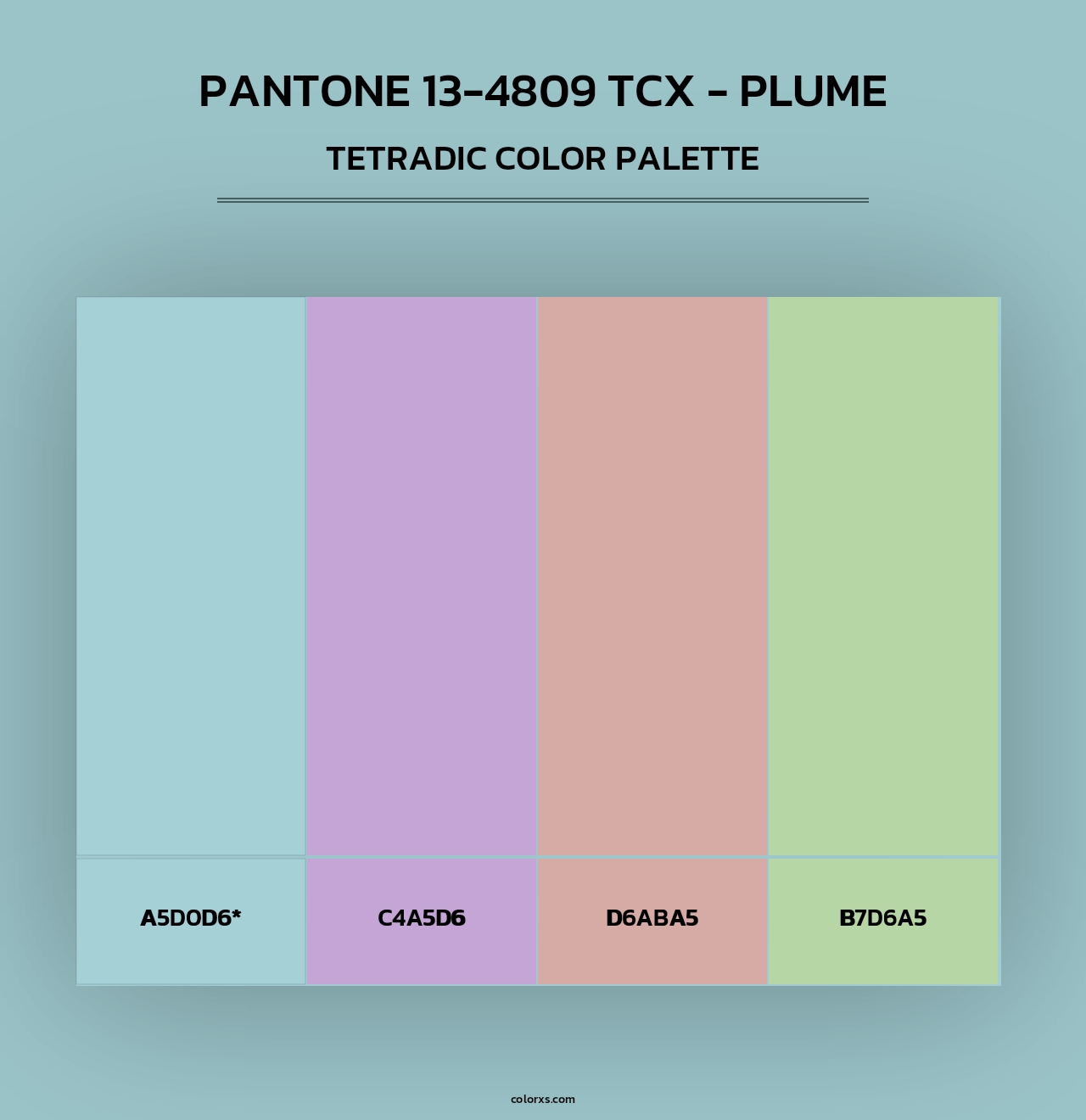 PANTONE 13-4809 TCX - Plume - Tetradic Color Palette