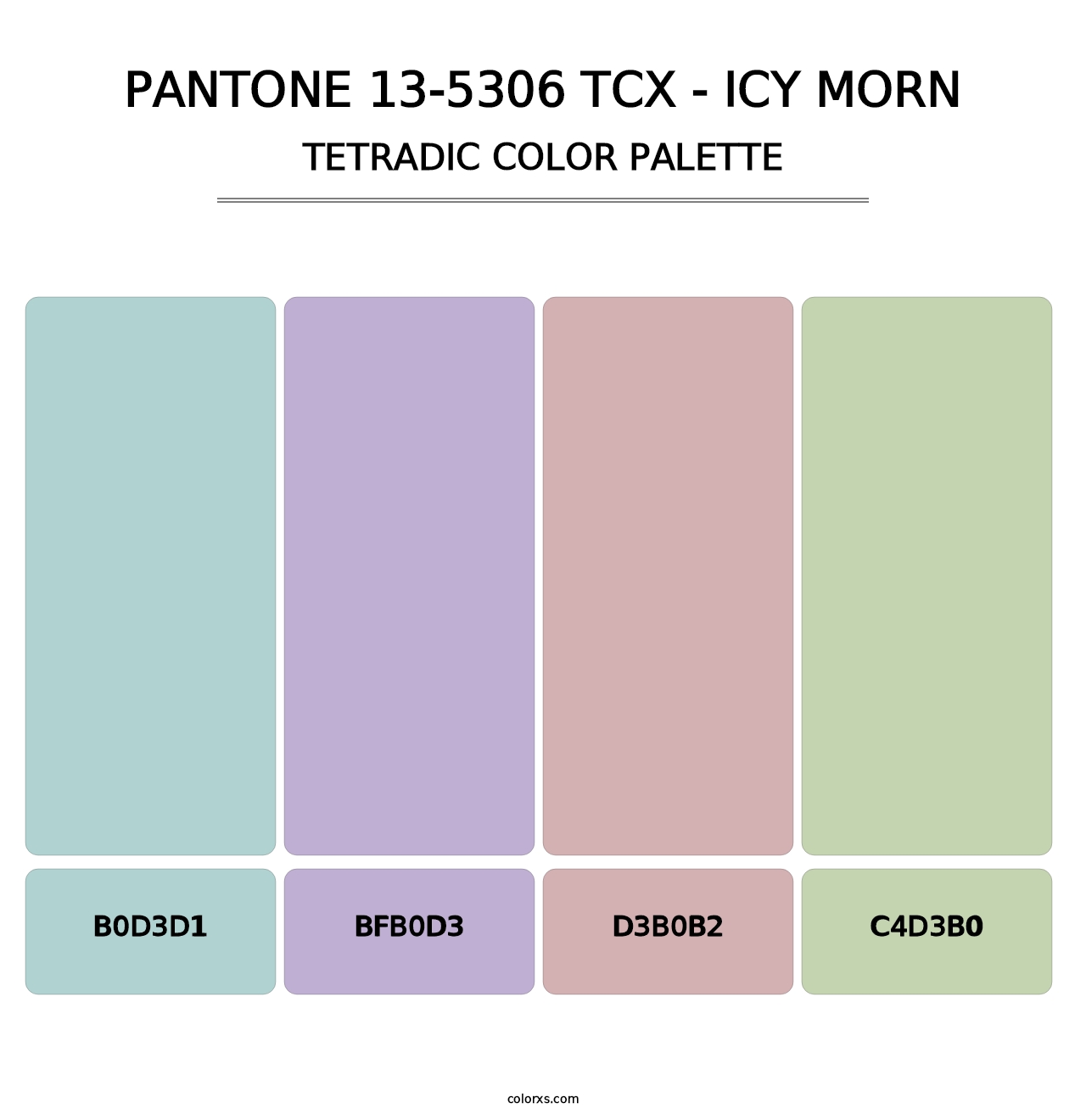 PANTONE 13-5306 TCX - Icy Morn - Tetradic Color Palette