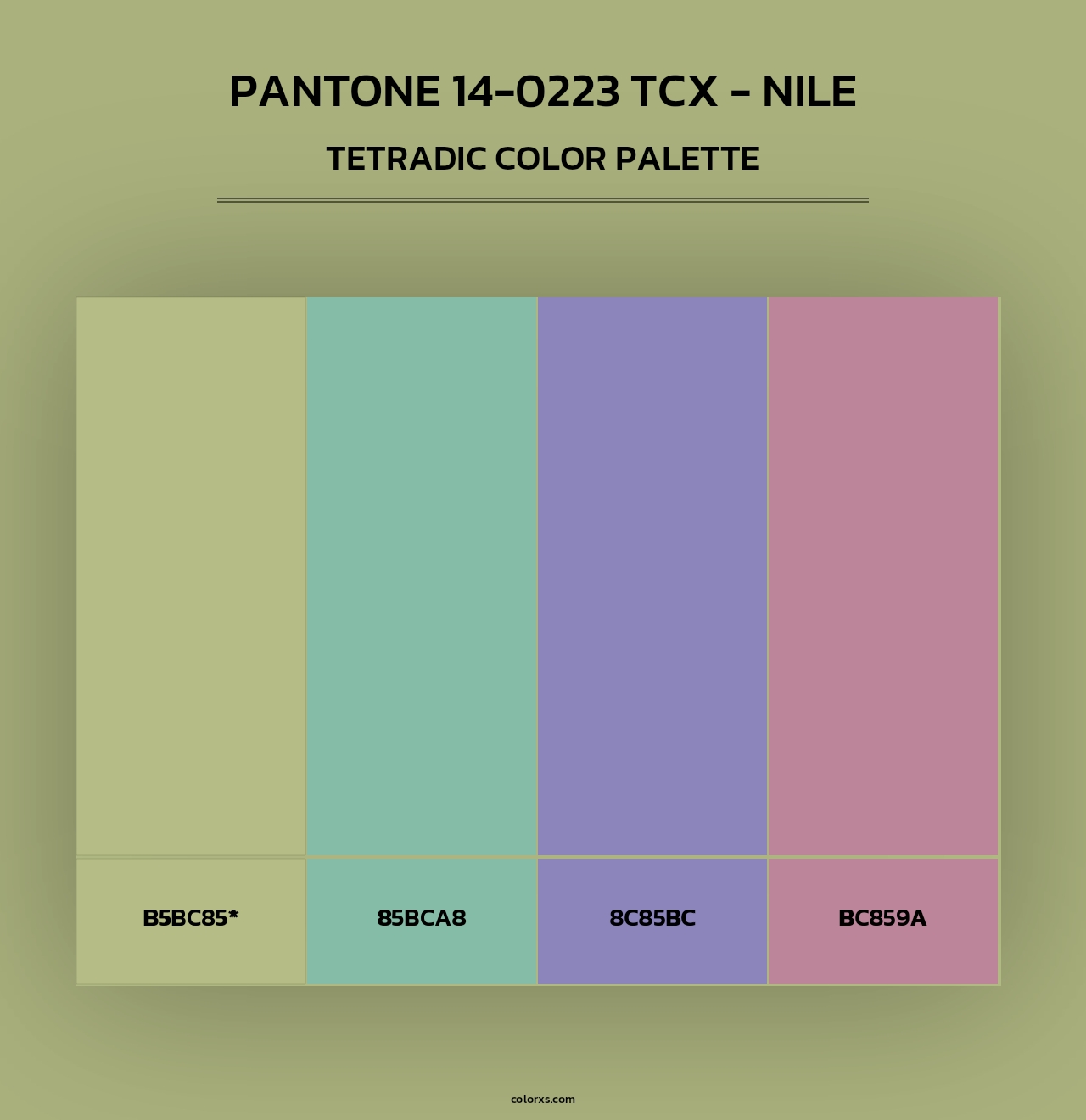 PANTONE 14-0223 TCX - Nile - Tetradic Color Palette