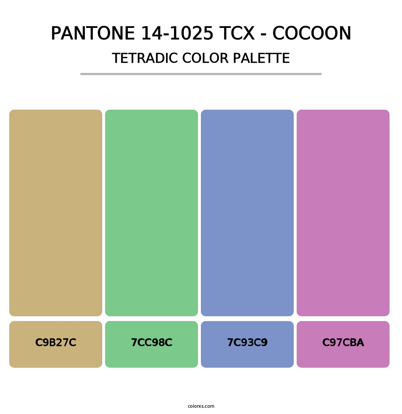 PANTONE 14-1025 TCX - Cocoon - Tetradic Color Palette