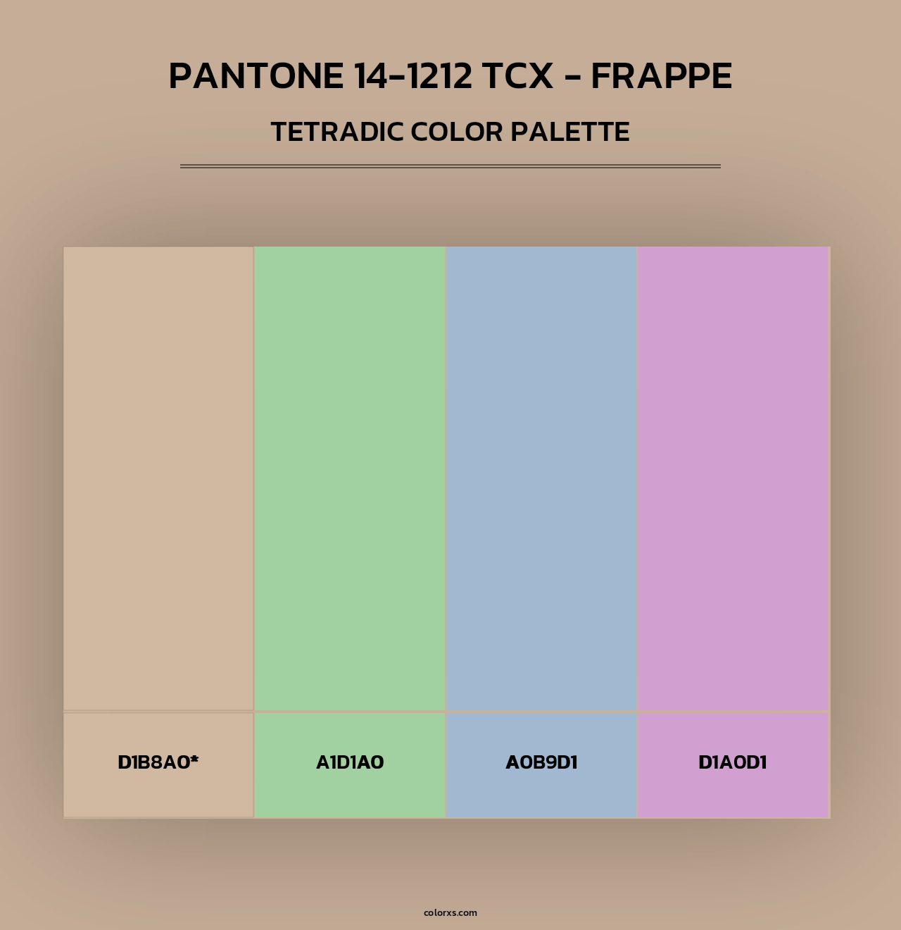 Pantone 14-1212 TCX - Frappe - Tetradic Color Palette