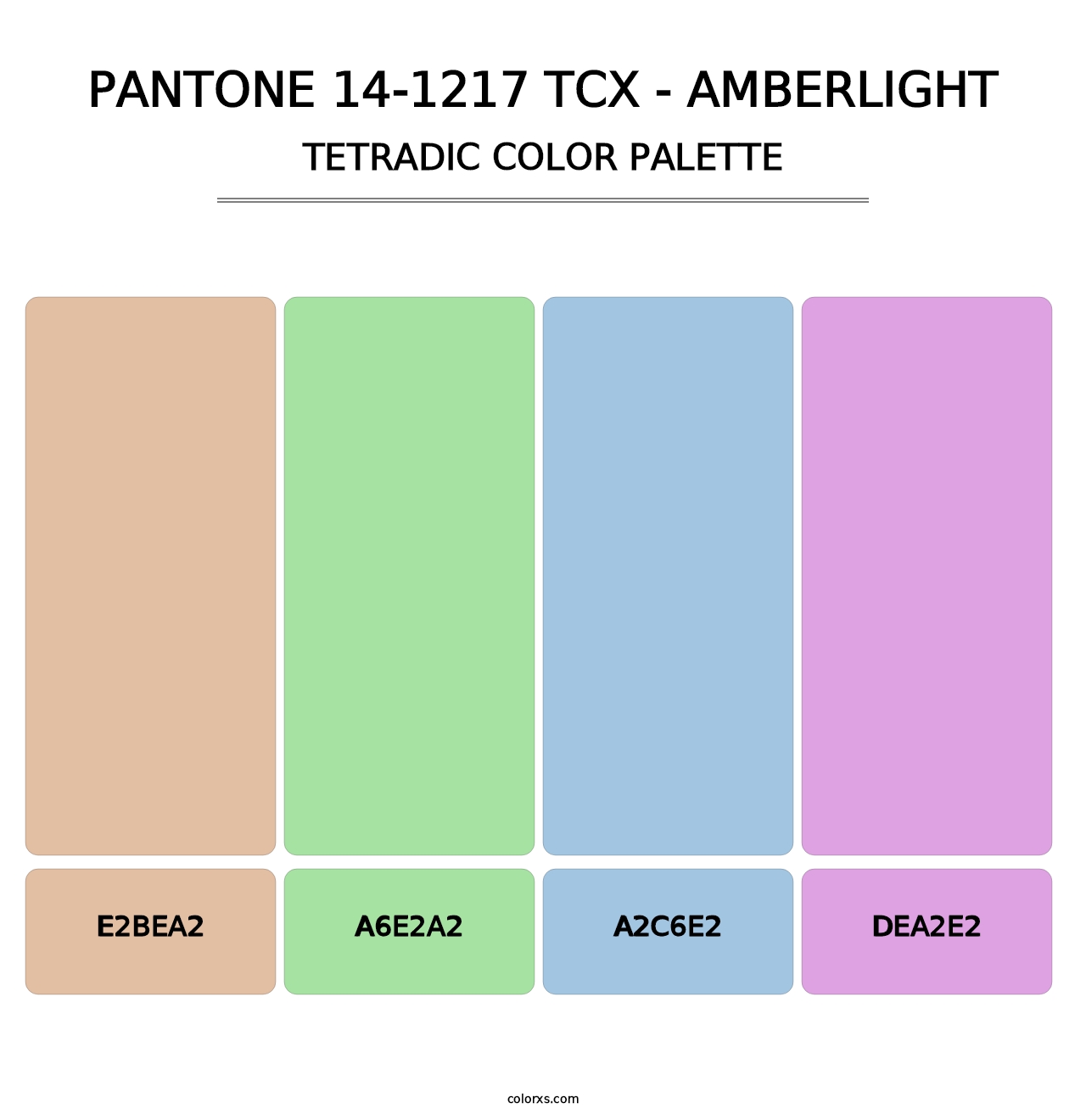 PANTONE 14-1217 TCX - Amberlight - Tetradic Color Palette