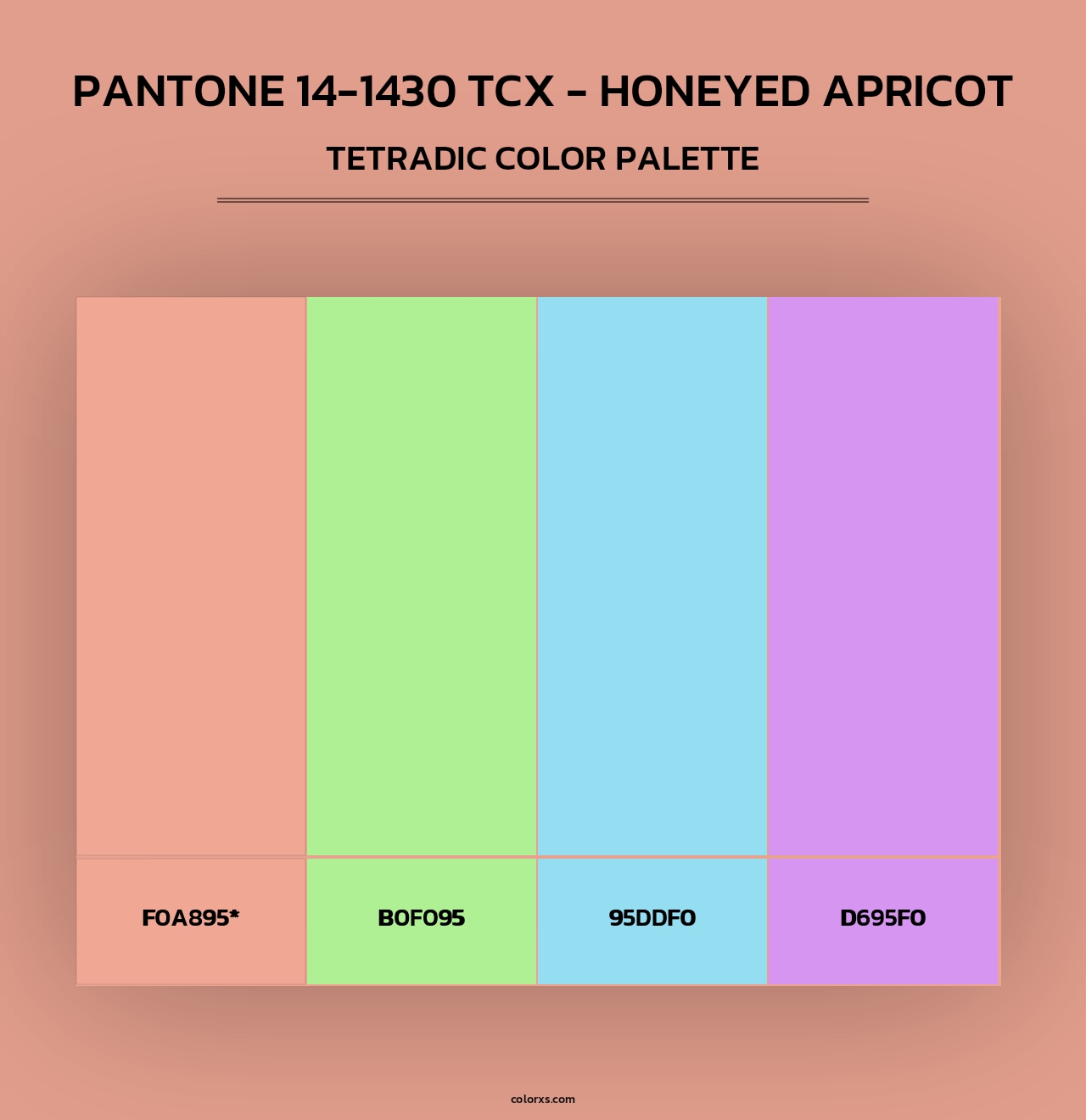 PANTONE 14-1430 TCX - Honeyed Apricot - Tetradic Color Palette