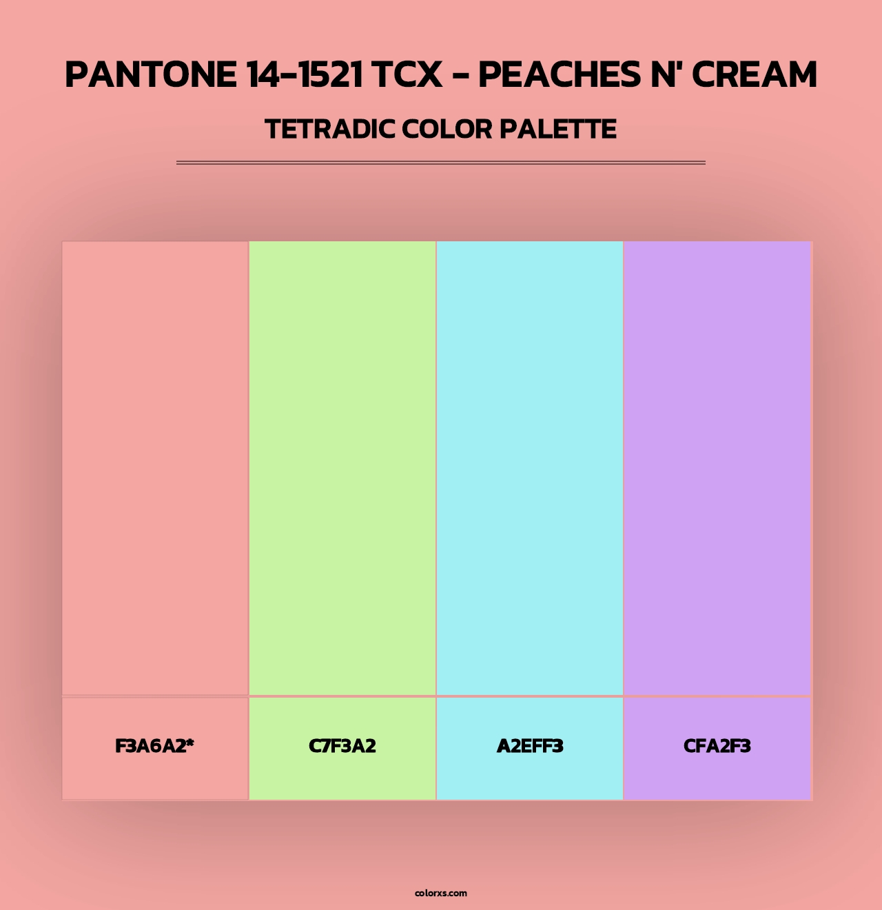 PANTONE 14-1521 TCX - Peaches N' Cream - Tetradic Color Palette