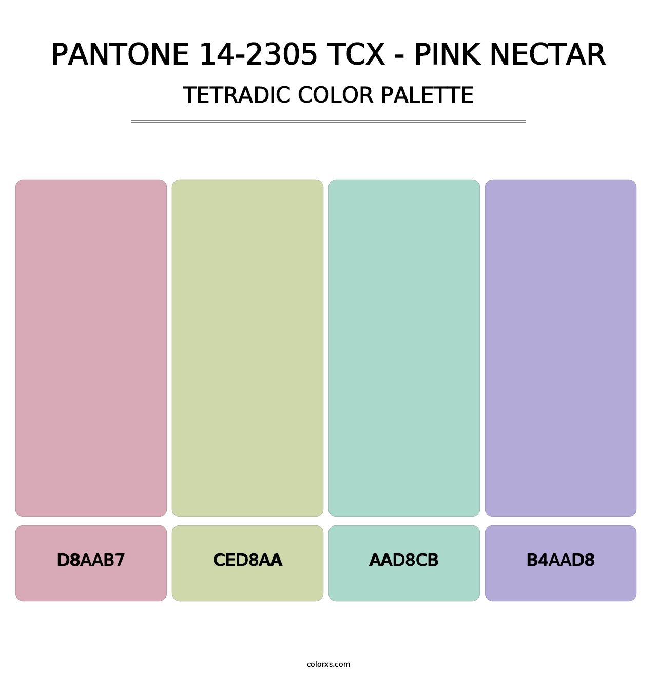 PANTONE 14-2305 TCX - Pink Nectar - Tetradic Color Palette