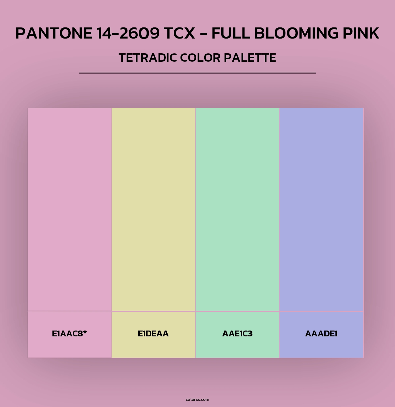 PANTONE 14-2609 TCX - Full Blooming Pink - Tetradic Color Palette