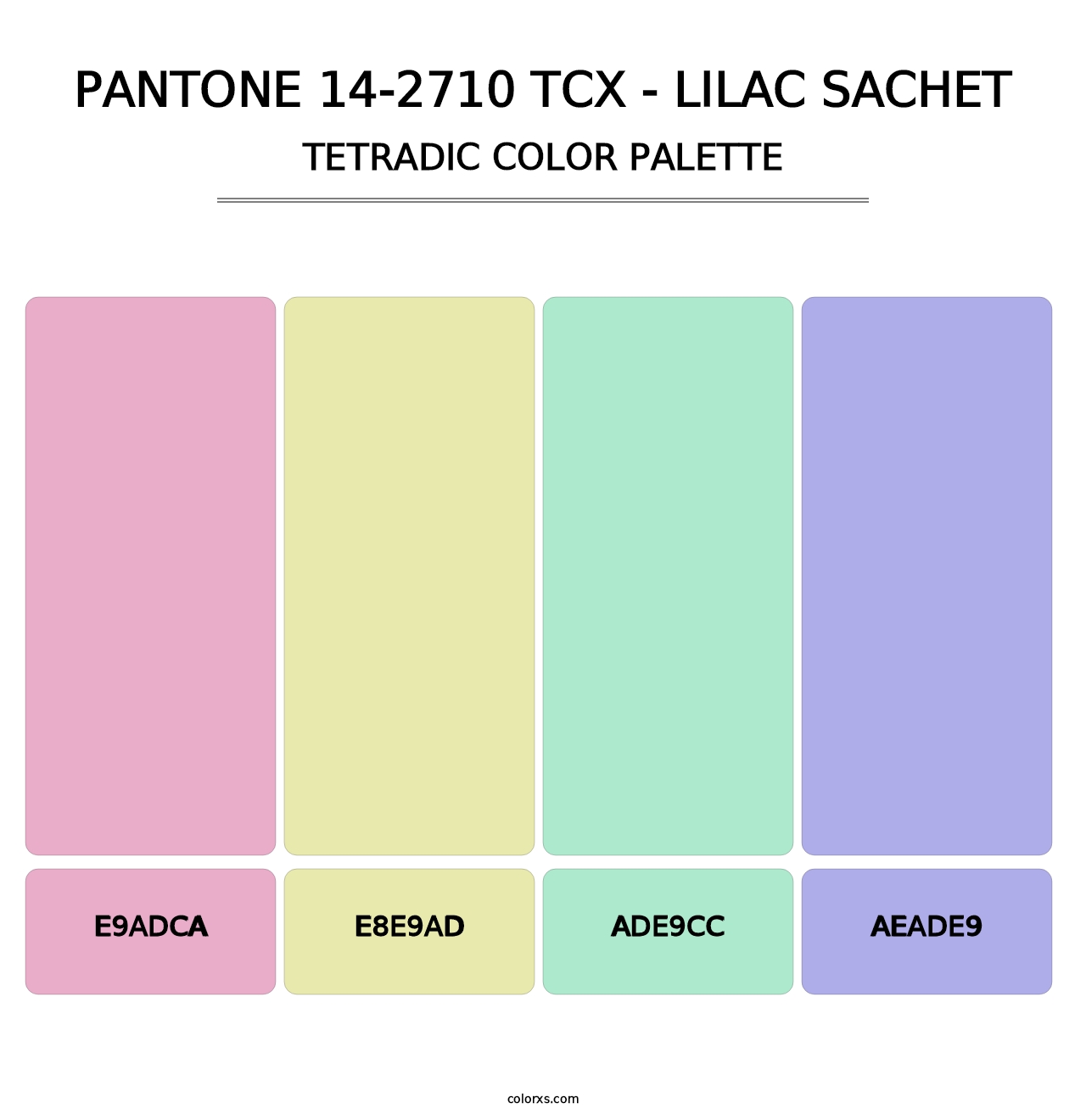 PANTONE 14-2710 TCX - Lilac Sachet - Tetradic Color Palette