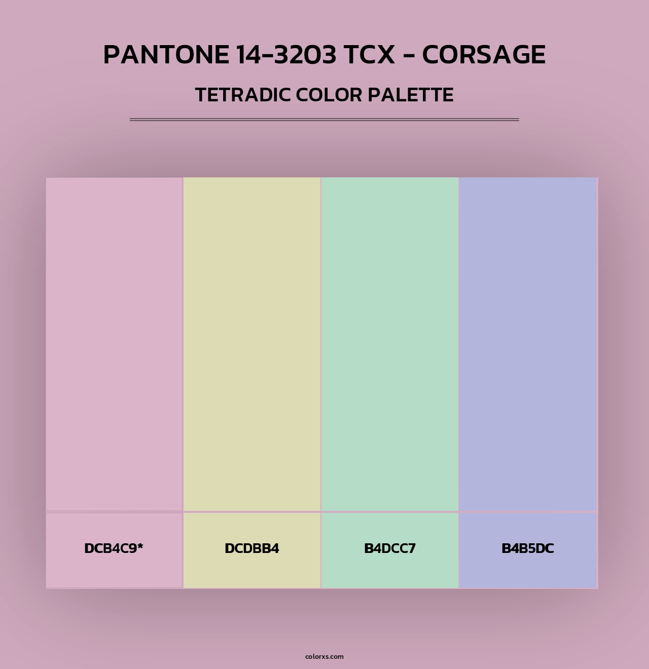 PANTONE 14-3203 TCX - Corsage - Tetradic Color Palette