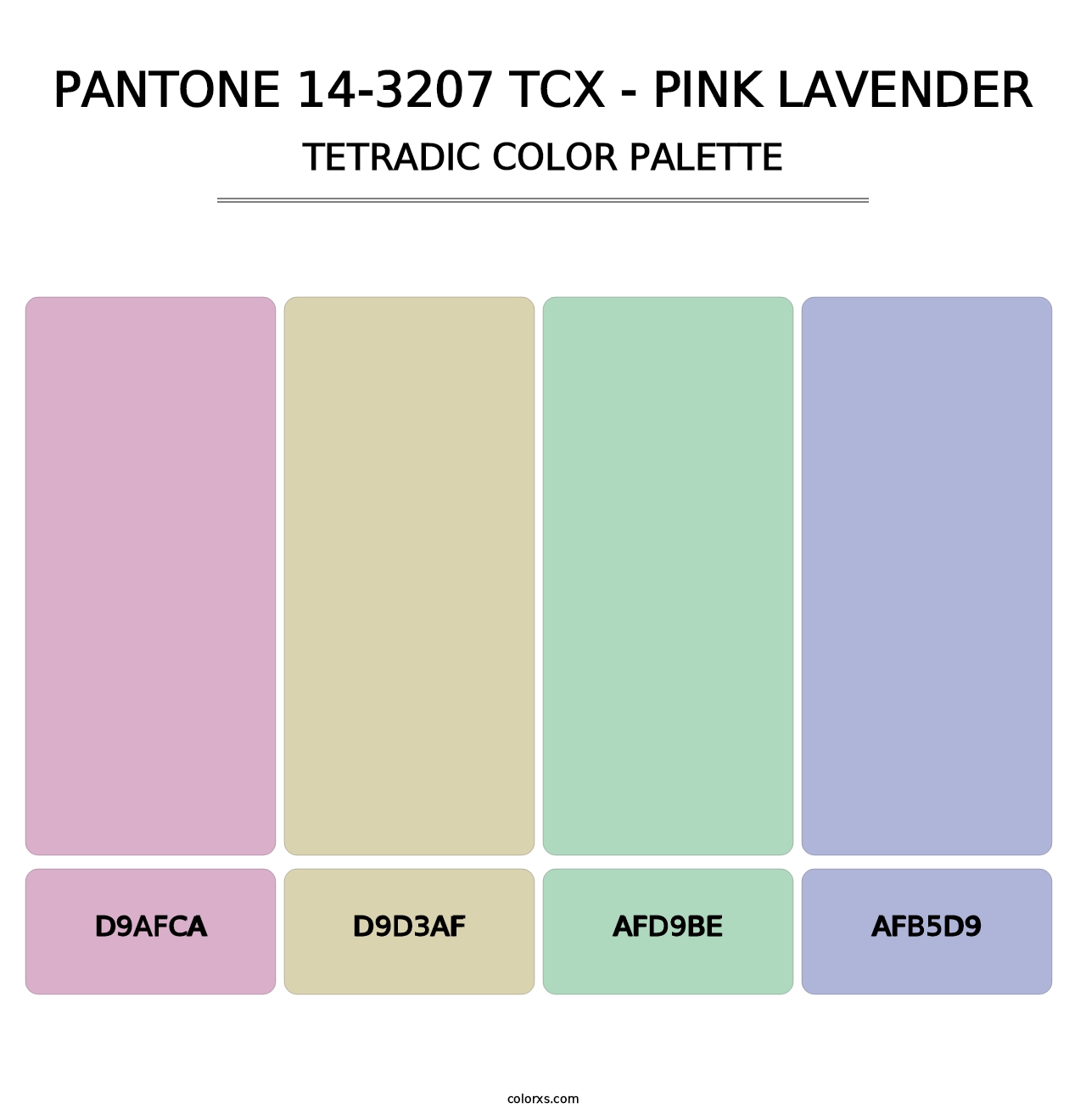 PANTONE 14-3207 TCX - Pink Lavender - Tetradic Color Palette