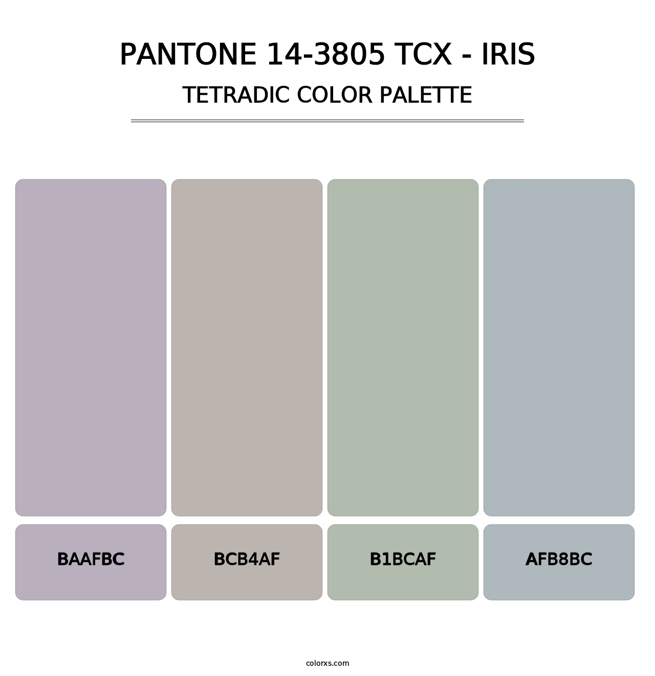 PANTONE 14-3805 TCX - Iris - Tetradic Color Palette