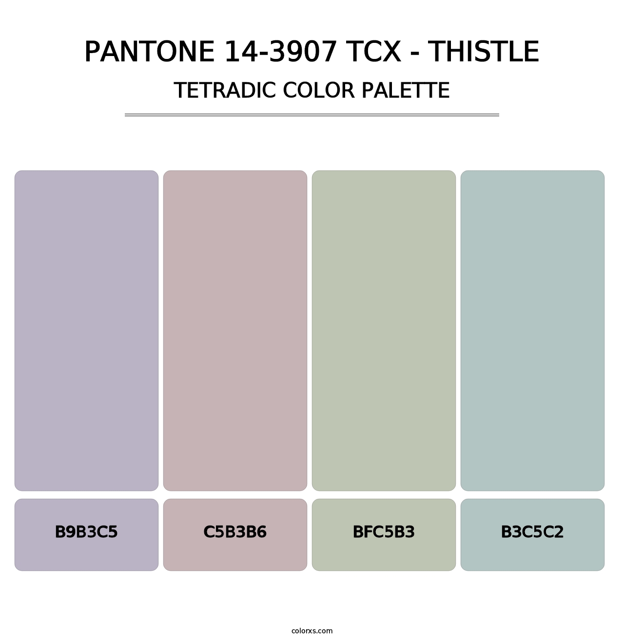 PANTONE 14-3907 TCX - Thistle - Tetradic Color Palette