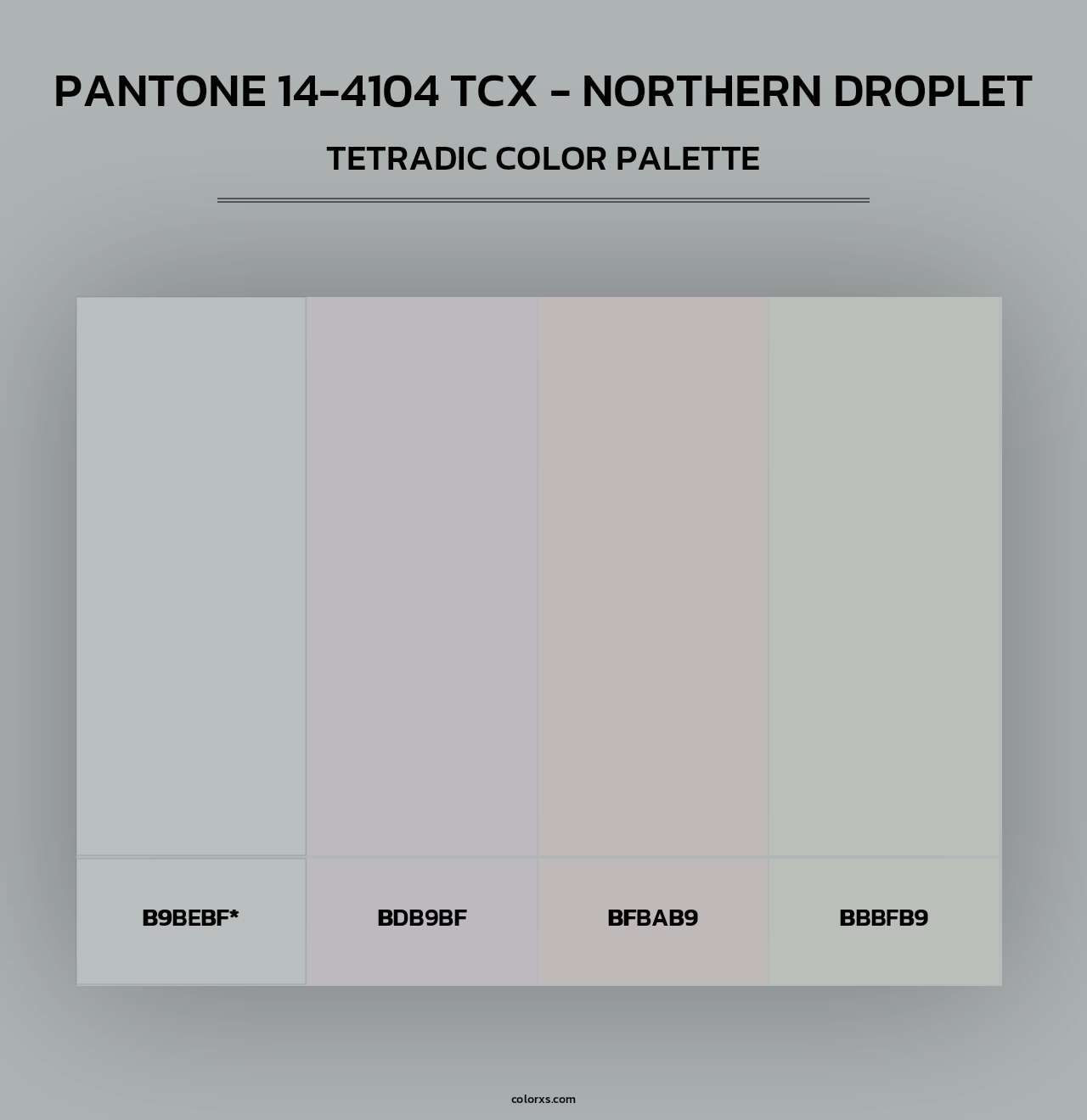 PANTONE 14-4104 TCX - Northern Droplet - Tetradic Color Palette
