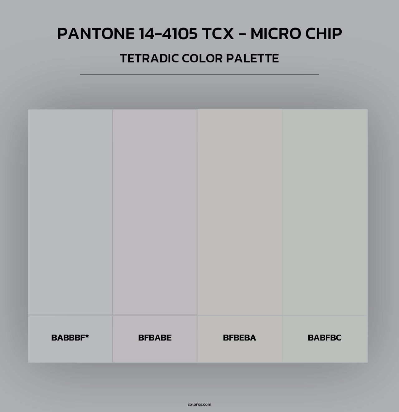 PANTONE 14-4105 TCX - Micro Chip - Tetradic Color Palette