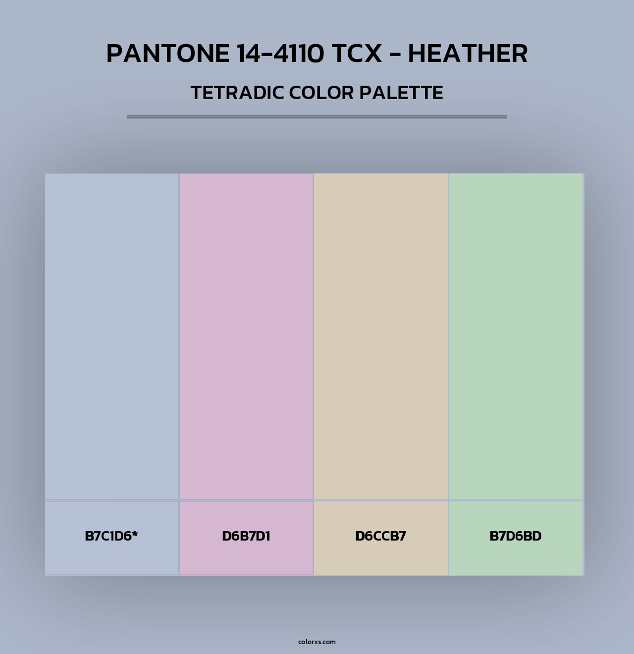 Pantone 14-4110 TCX - Heather - Tetradic Color Palette
