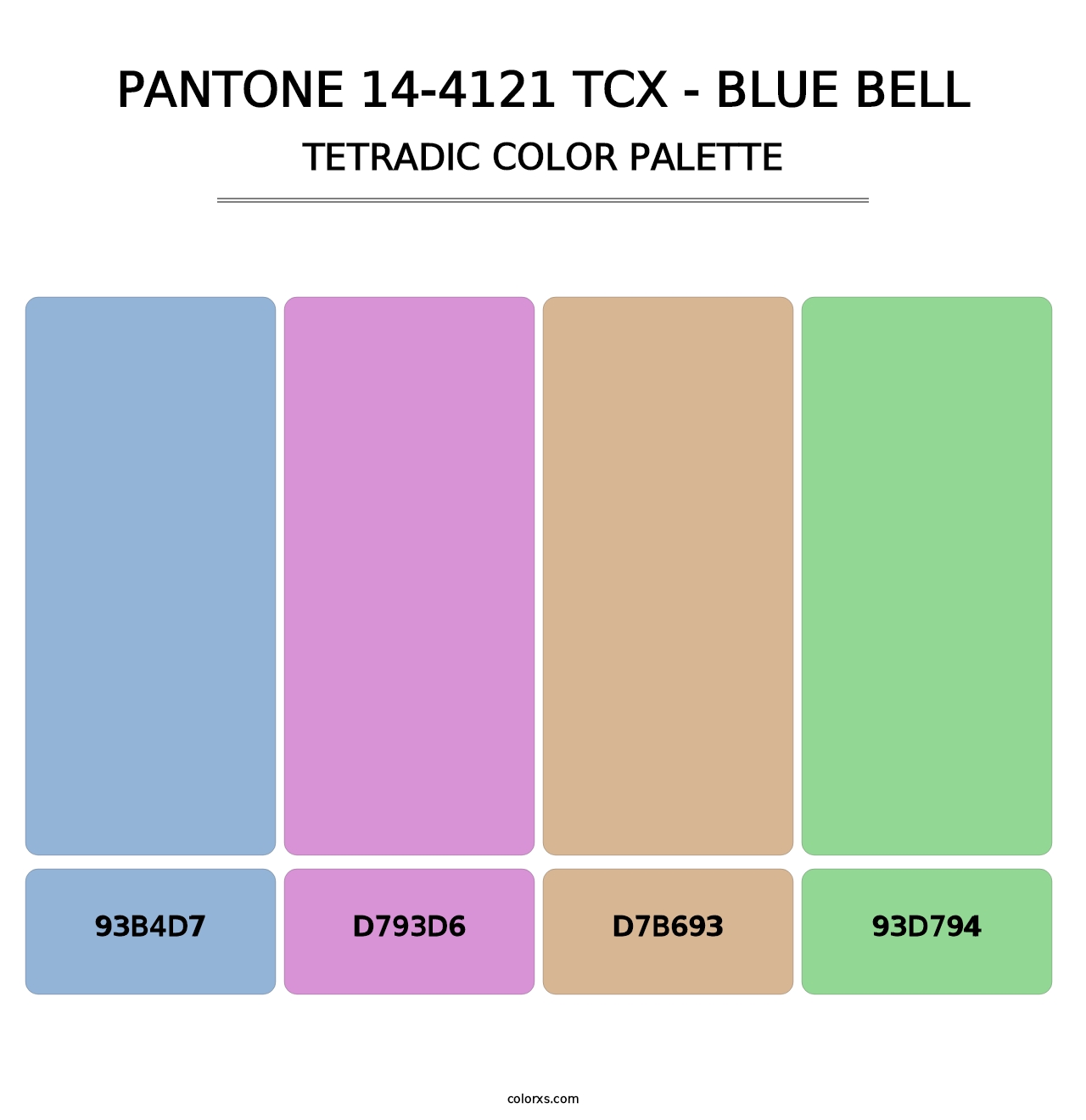PANTONE 14-4121 TCX - Blue Bell - Tetradic Color Palette