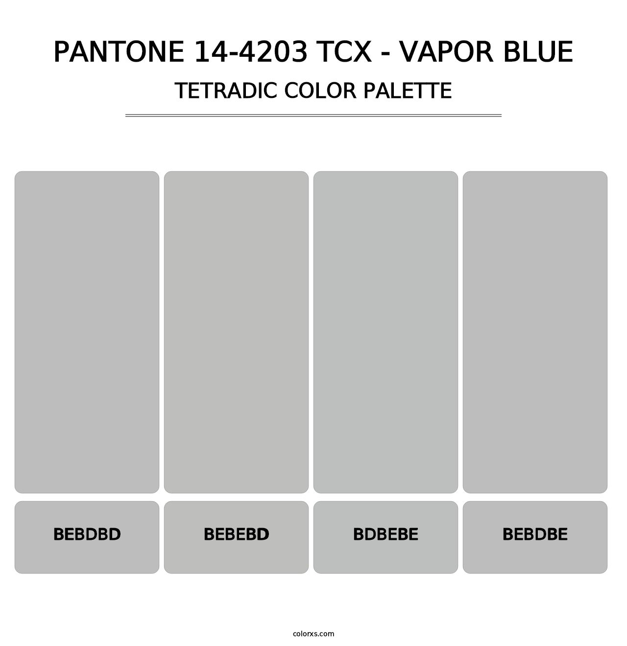 PANTONE 14-4203 TCX - Vapor Blue - Tetradic Color Palette