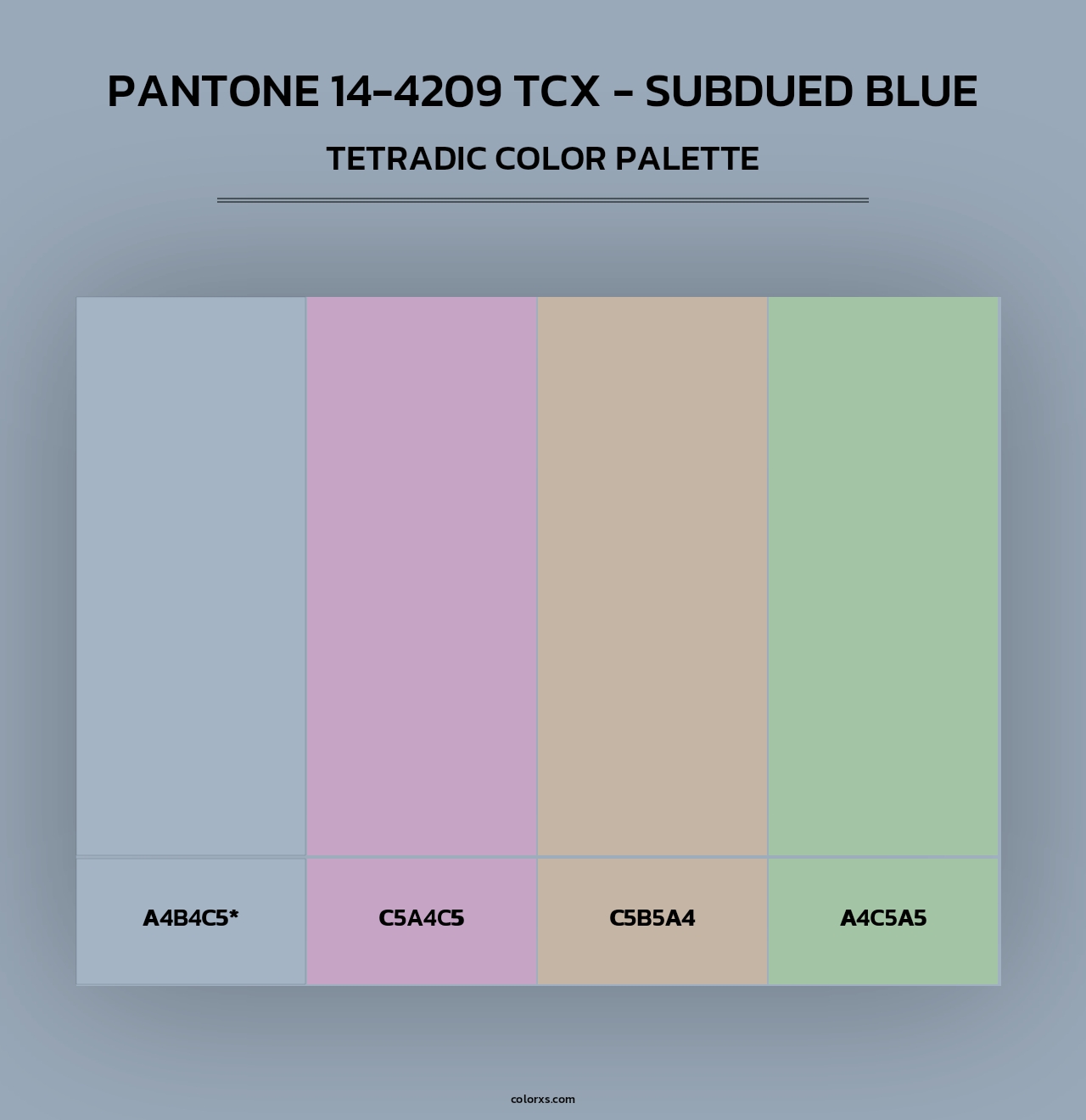 Pantone 14-4209 TCX - Subdued Blue - Tetradic Color Palette