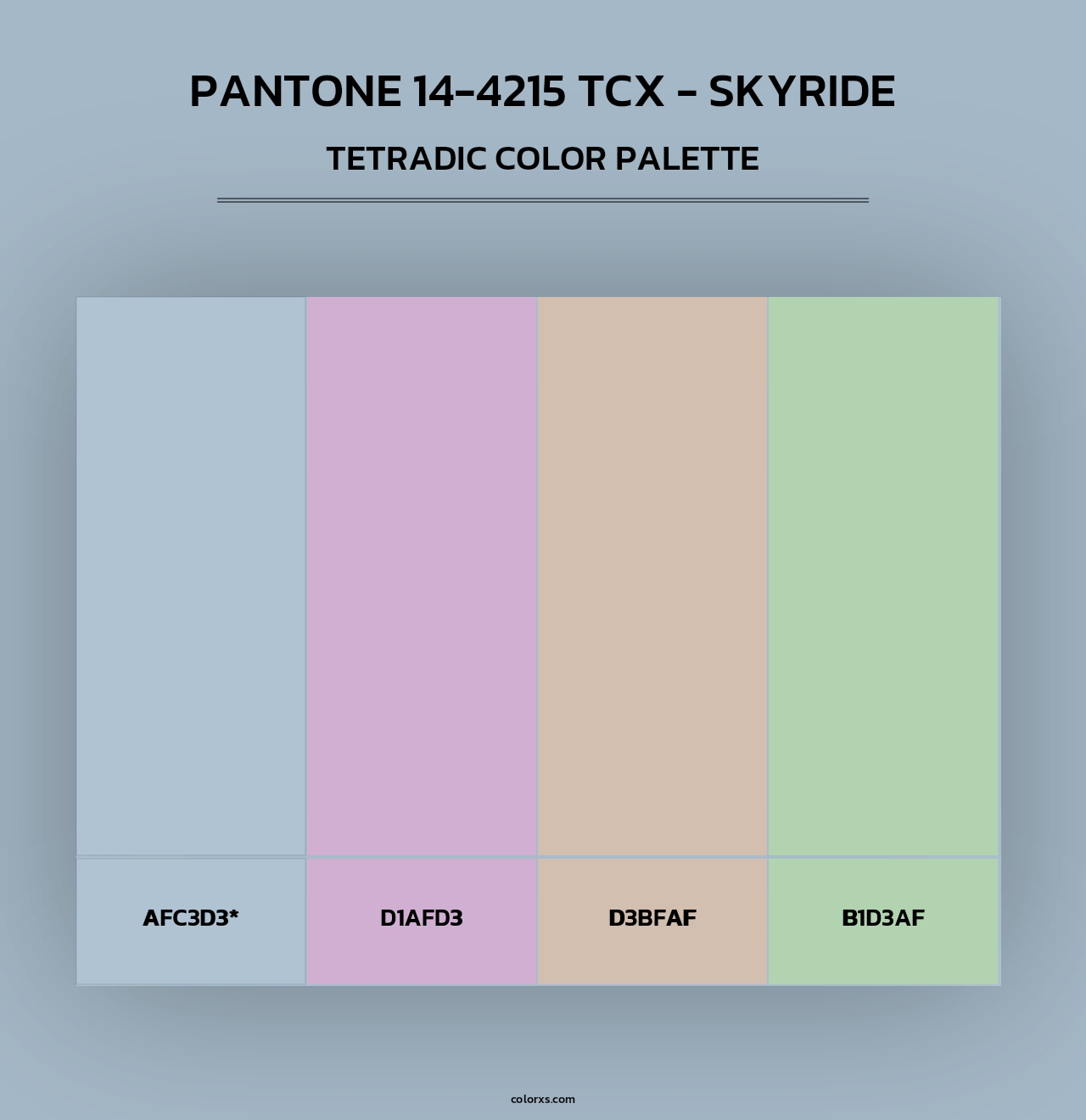 Pantone 14-4215 TCX - Skyride - Tetradic Color Palette