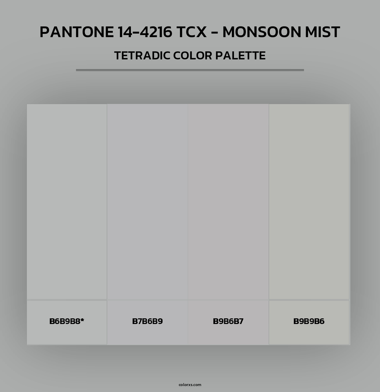 PANTONE 14-4216 TCX - Monsoon Mist - Tetradic Color Palette