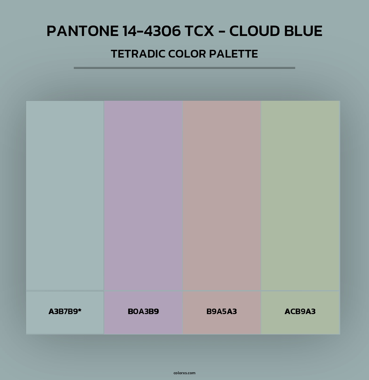 Pantone 14-4306 TCX - Cloud Blue - Tetradic Color Palette