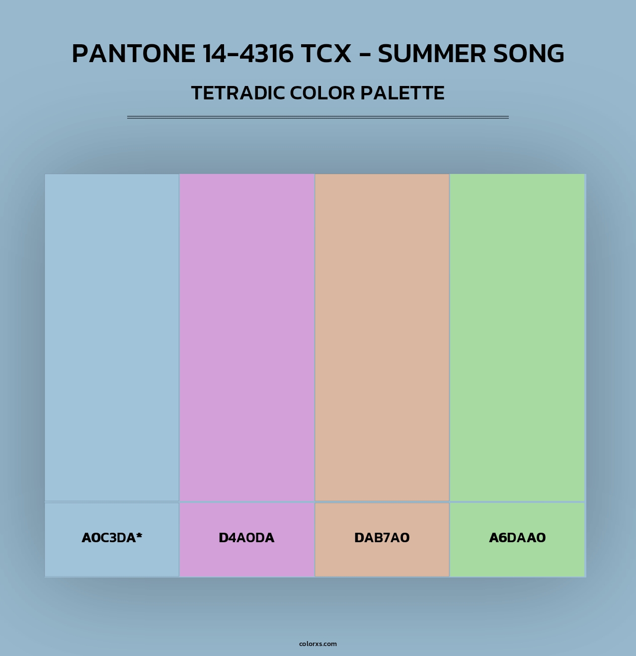 PANTONE 14-4316 TCX - Summer Song - Tetradic Color Palette