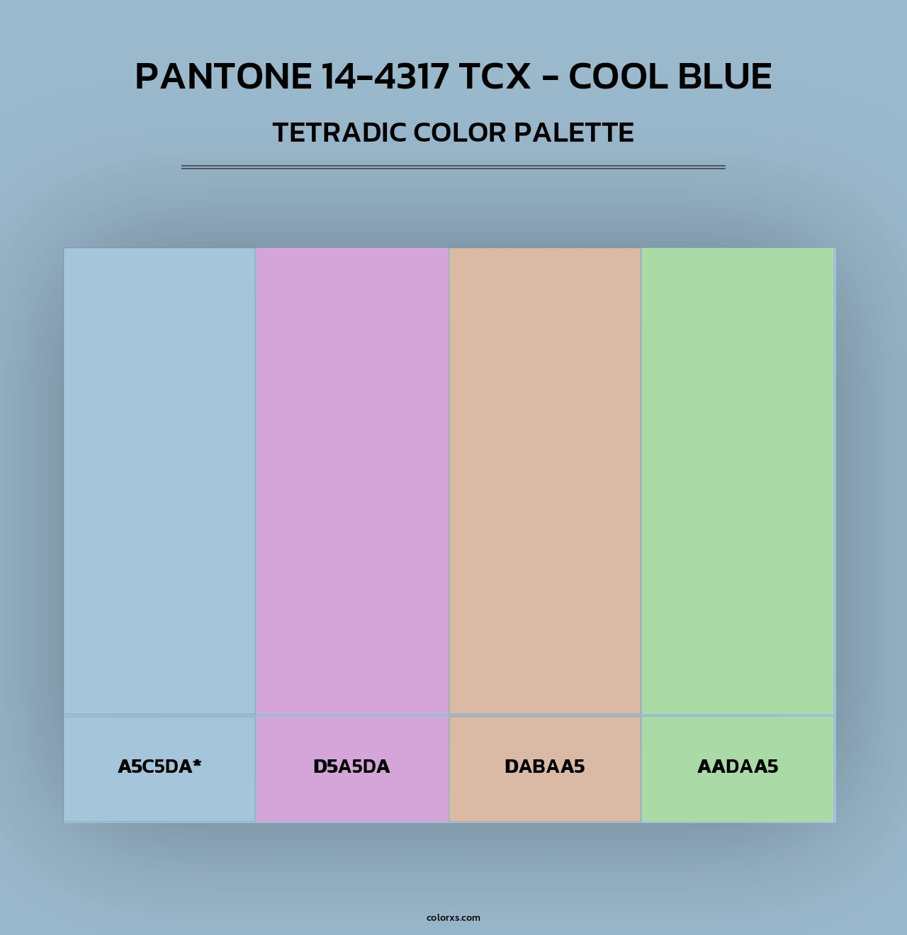 PANTONE 14-4317 TCX - Cool Blue - Tetradic Color Palette