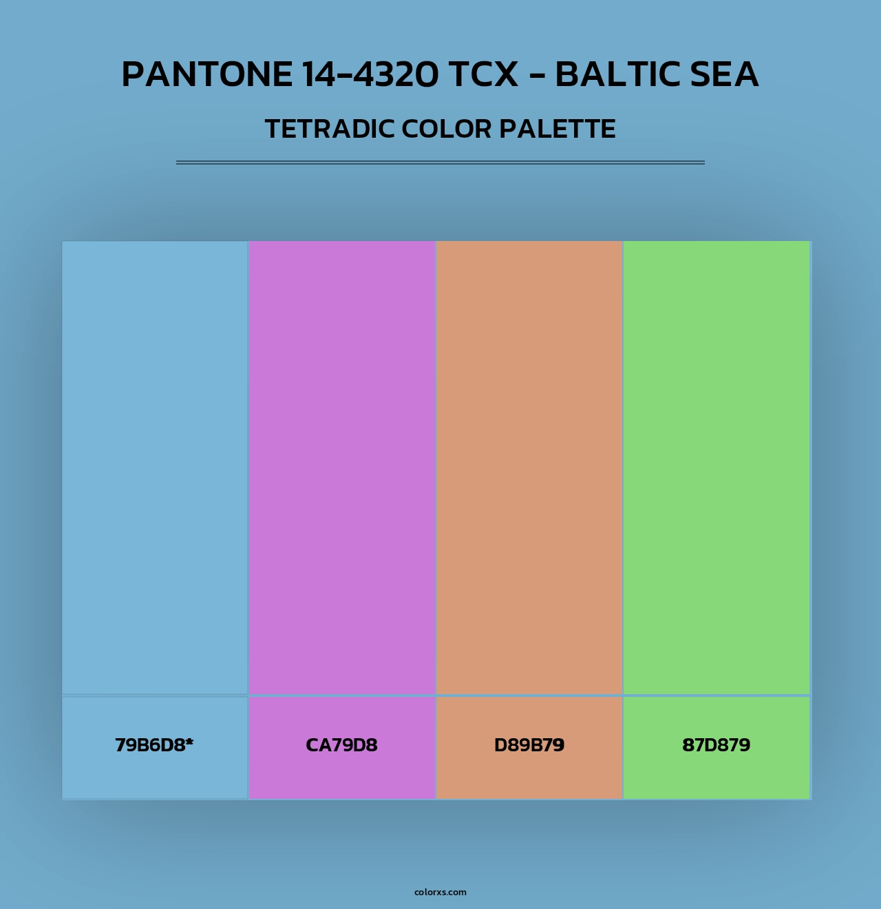Pantone 14-4320 TCX - Baltic Sea - Tetradic Color Palette