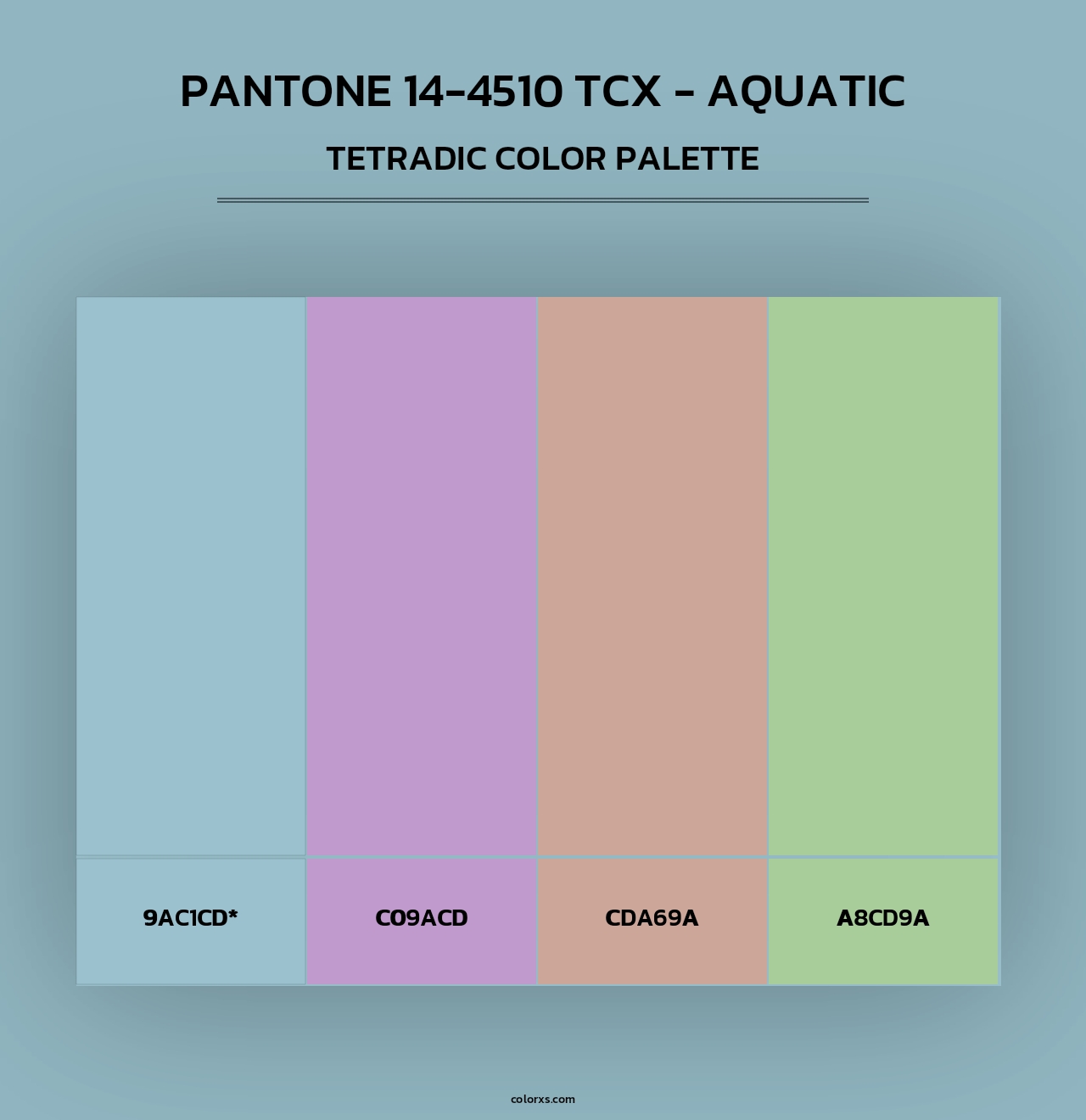 PANTONE 14-4510 TCX - Aquatic - Tetradic Color Palette
