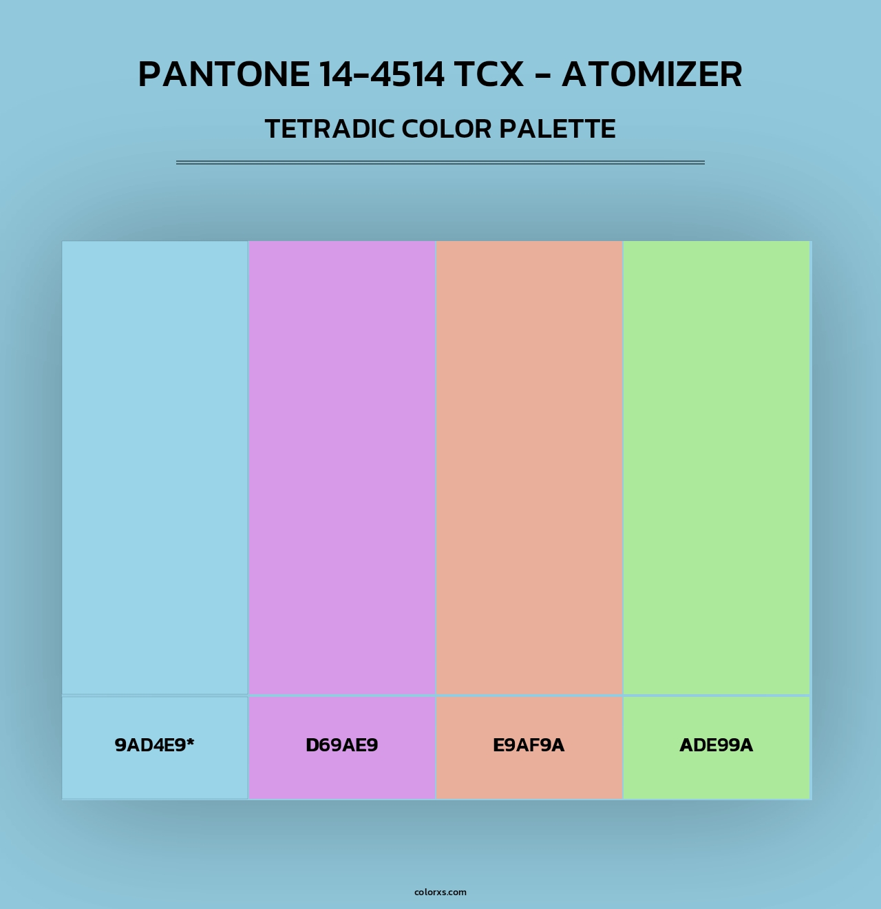 PANTONE 14-4514 TCX - Atomizer - Tetradic Color Palette
