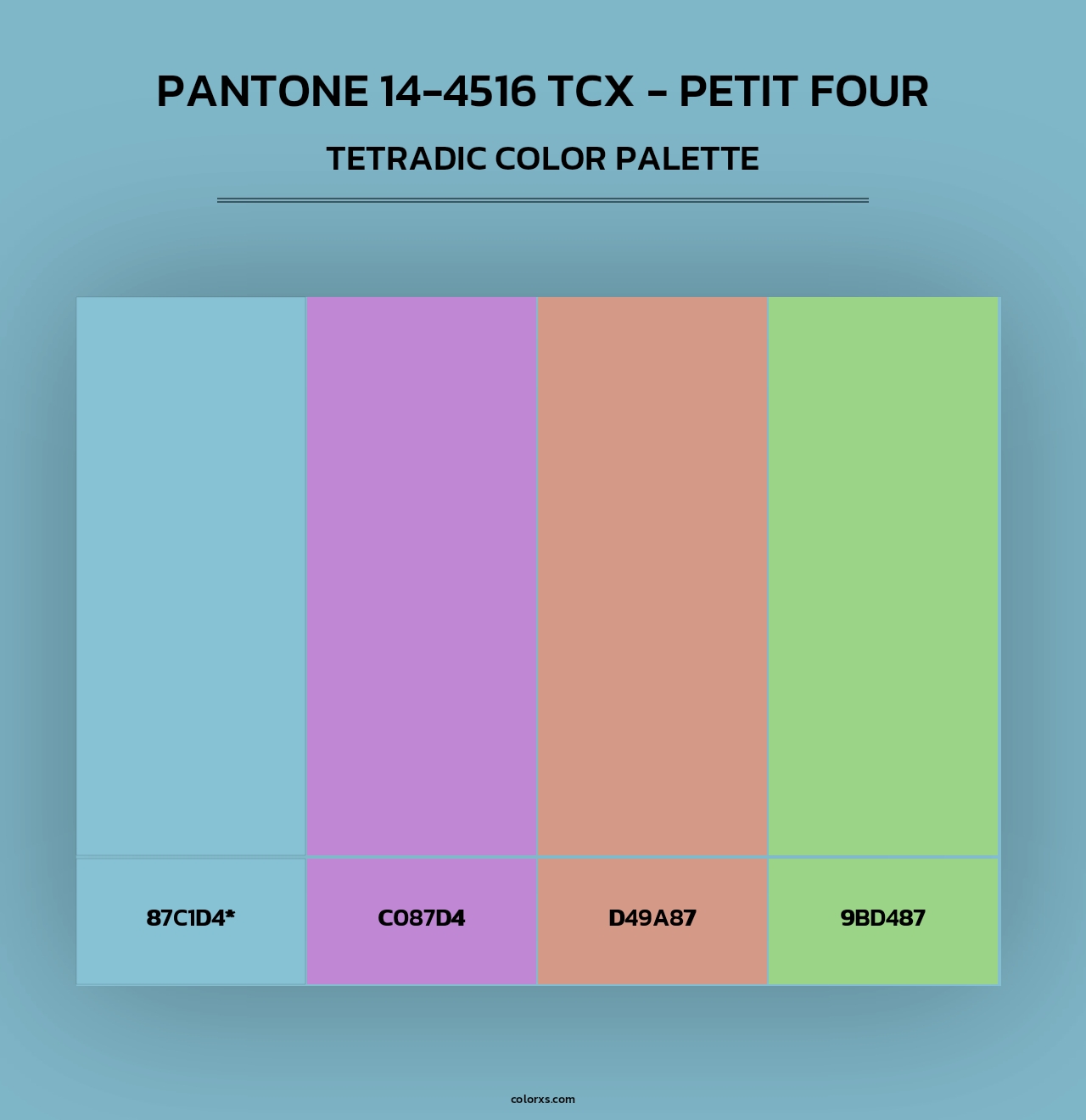 Pantone 14-4516 TCX - Petit four - Tetradic Color Palette