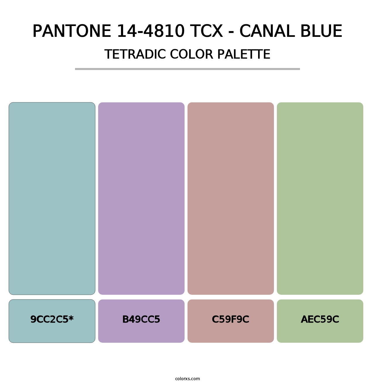 PANTONE 14-4810 TCX - Canal Blue - Tetradic Color Palette