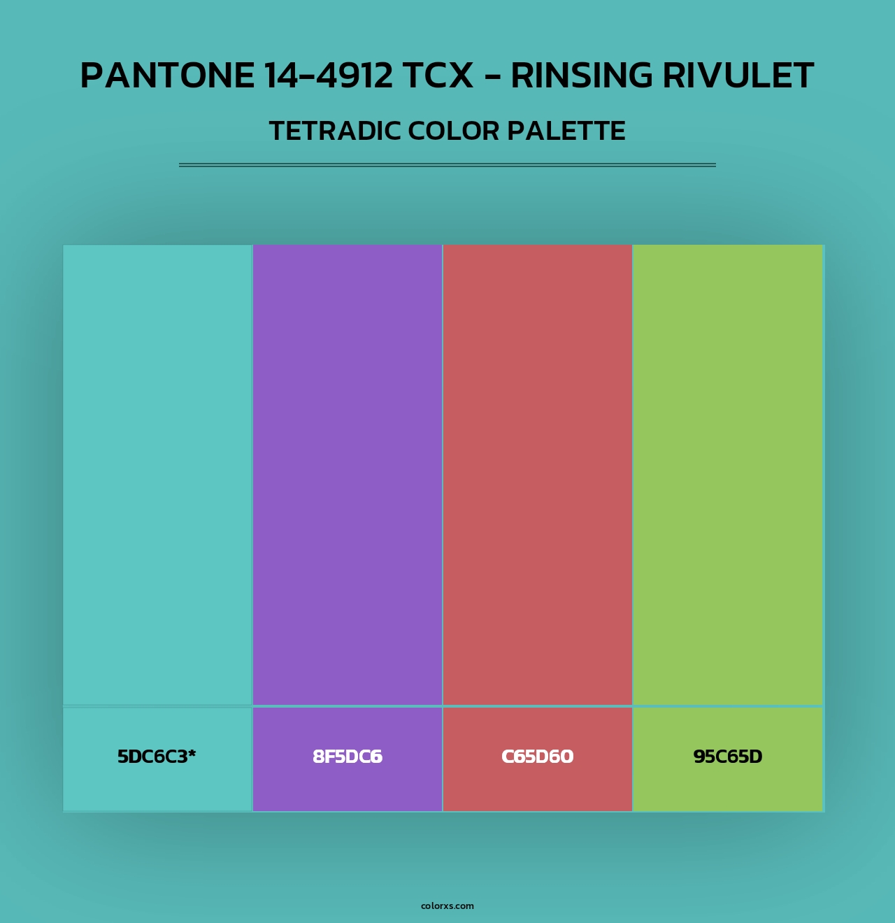 Pantone 14-4912 TCX - Rinsing Rivulet - Tetradic Color Palette