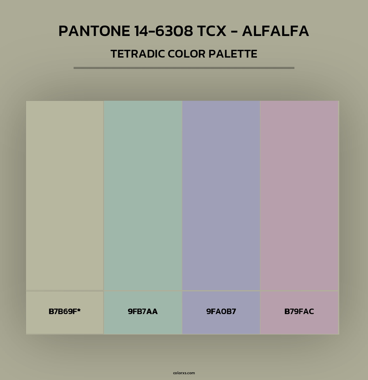 Pantone 14-6308 TCX - Alfalfa - Tetradic Color Palette