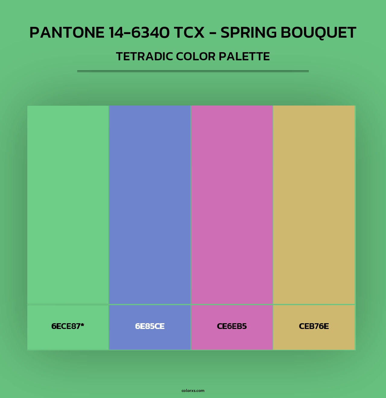PANTONE 14-6340 TCX - Spring Bouquet - Tetradic Color Palette